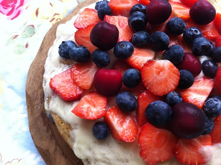 Patriotic Lemon Sponge Cake