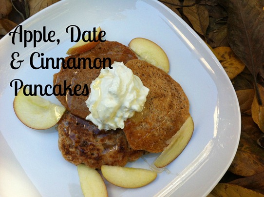 apple date cinnamon pancakes