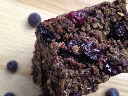 Triple Chocolate Blueberry Protein Bars