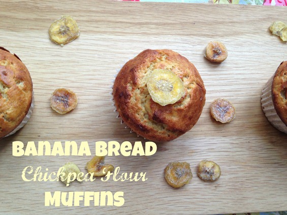 Deliciously dense sweet muffins made with chickpea flour.