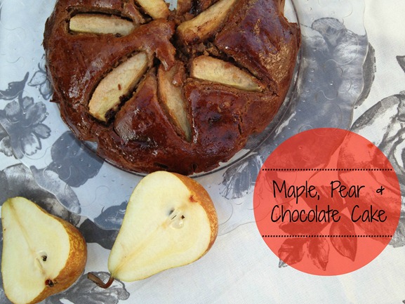Maple Pear and Chocolate Cake