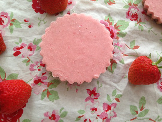 Frozen Strawberry and Lemon Cheesecake