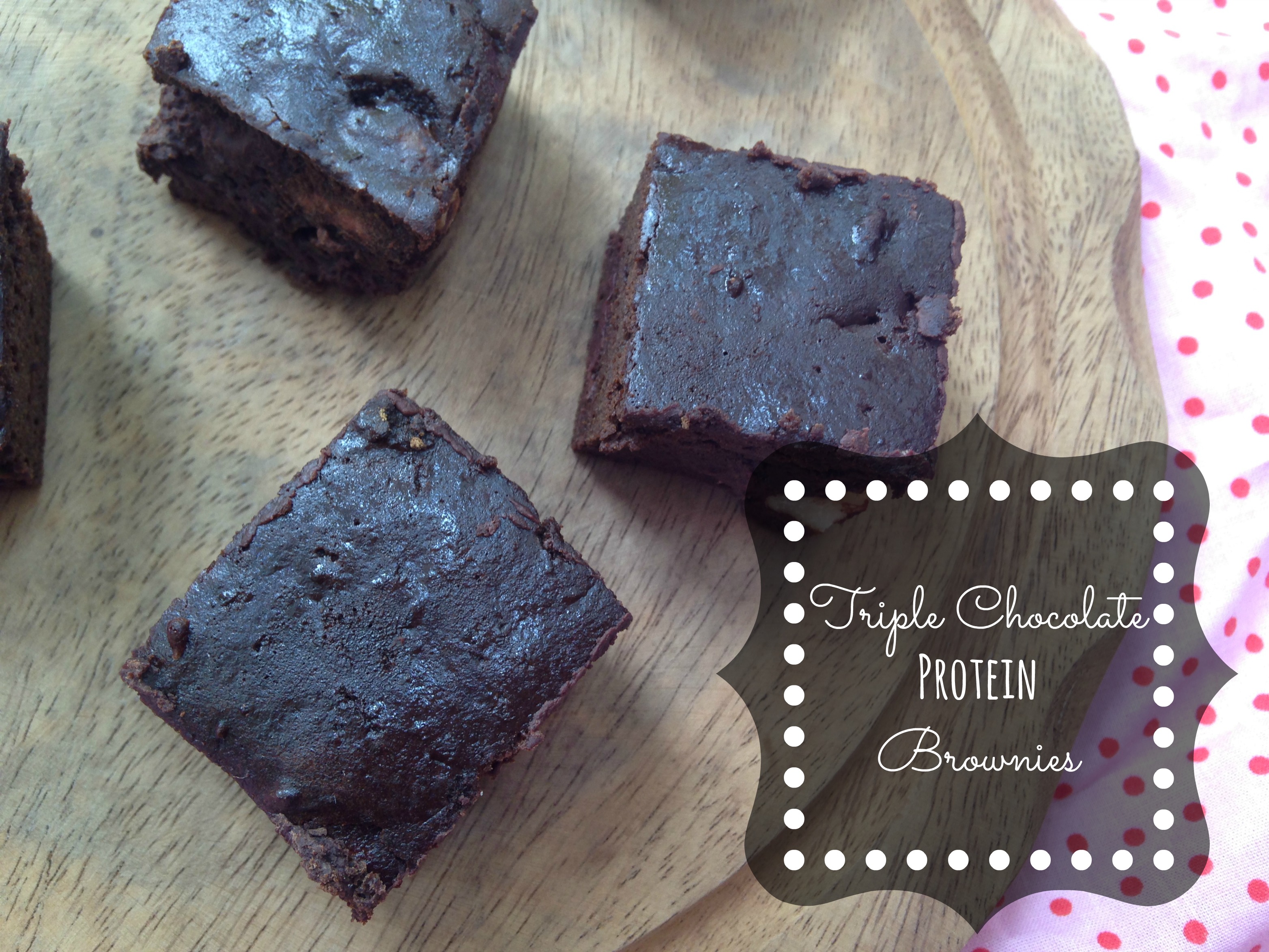 Triple Chocolate Protein Brownies