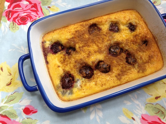 Baked Cherry and Almond Eggs