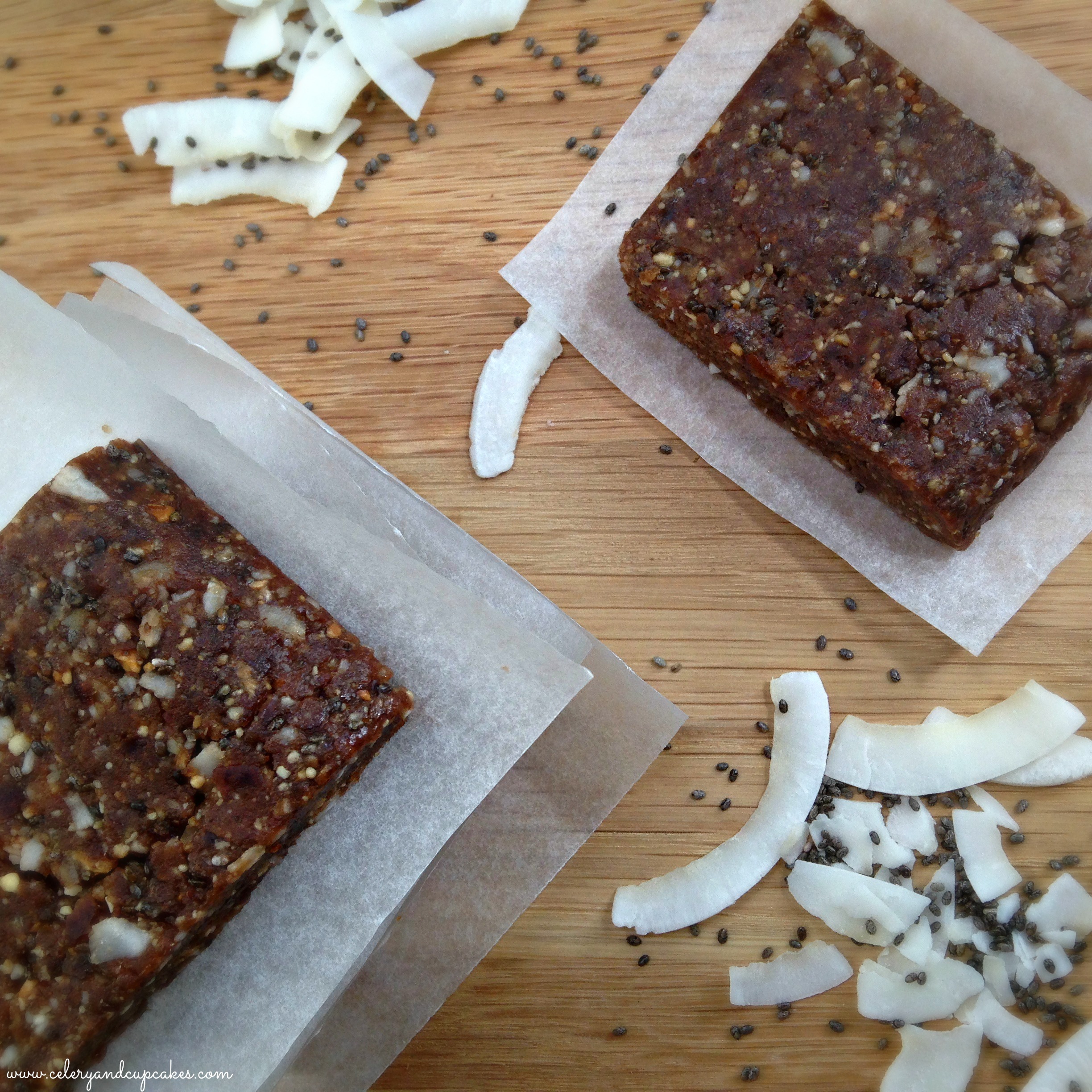 No Bake Chia and Coconut Bars