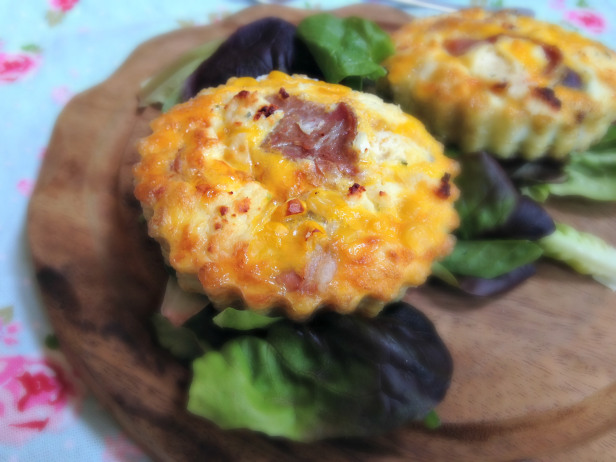 Prosciutto Ham, Cheese and Corn Crustless Quiche