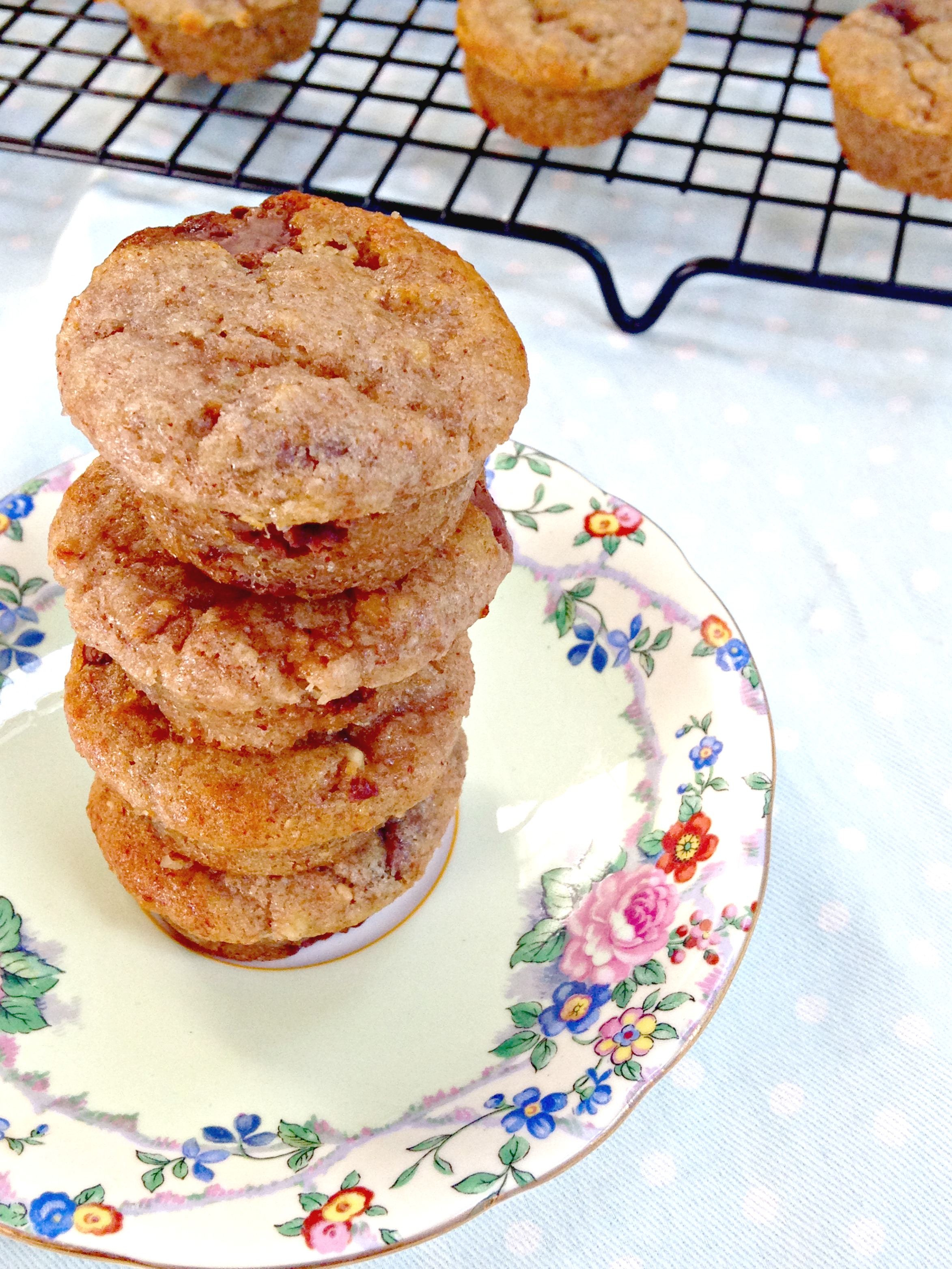 Peanut Butter, Chocolate Chip Banana Bread Muffins
