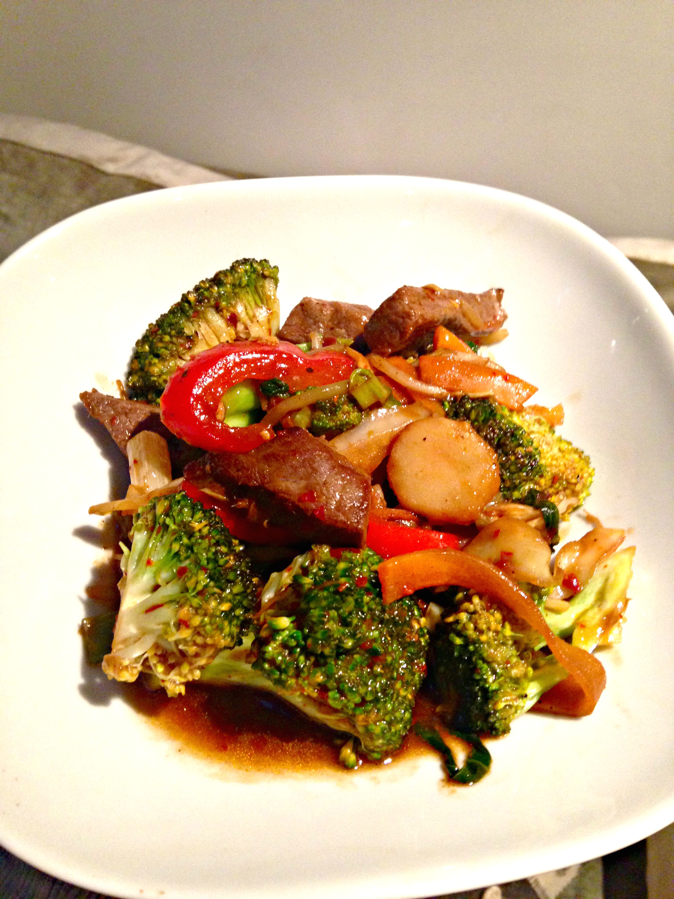 chili beef stir fry
