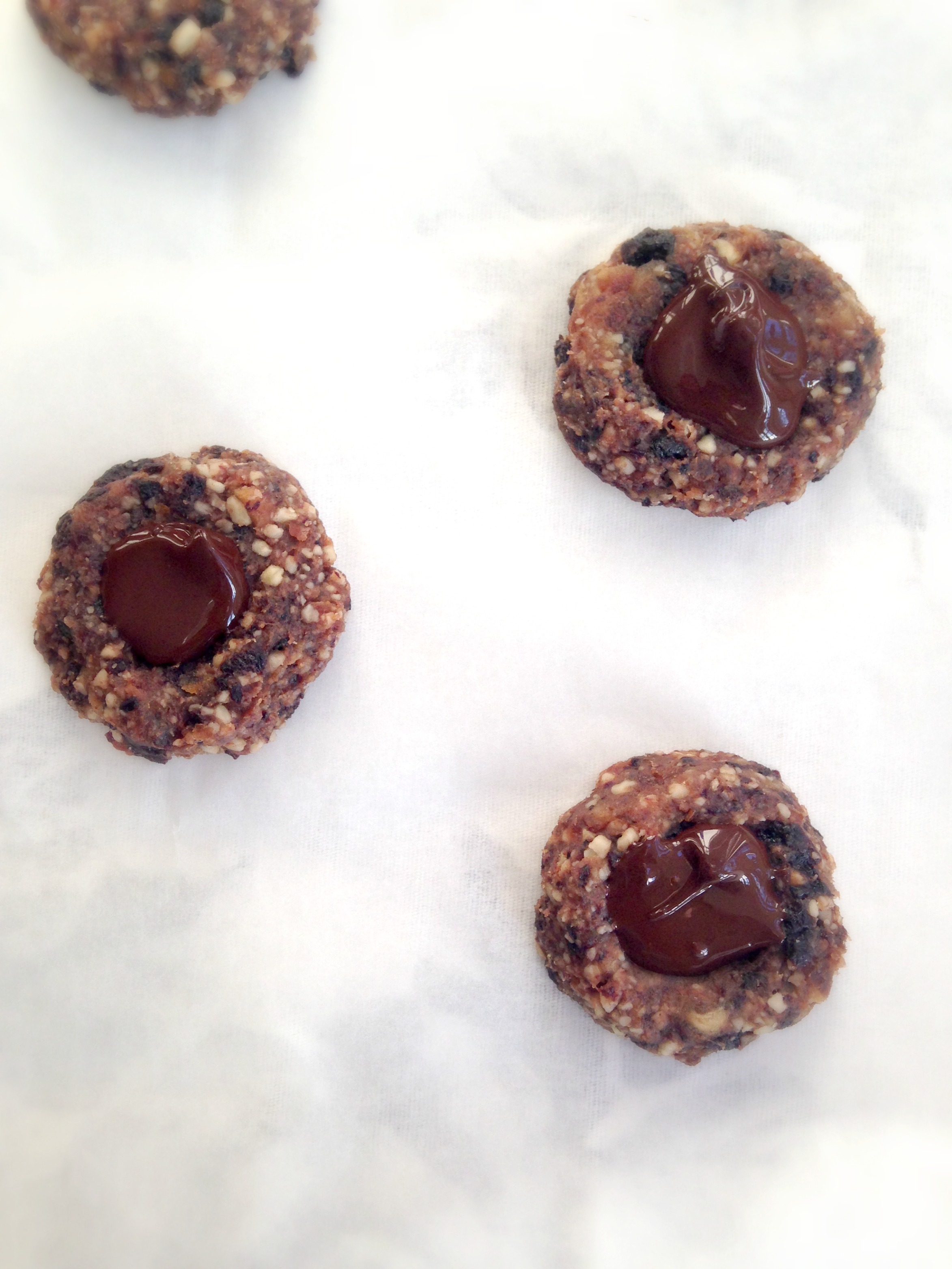 No Bake Bakewell Thumbprint Cookies