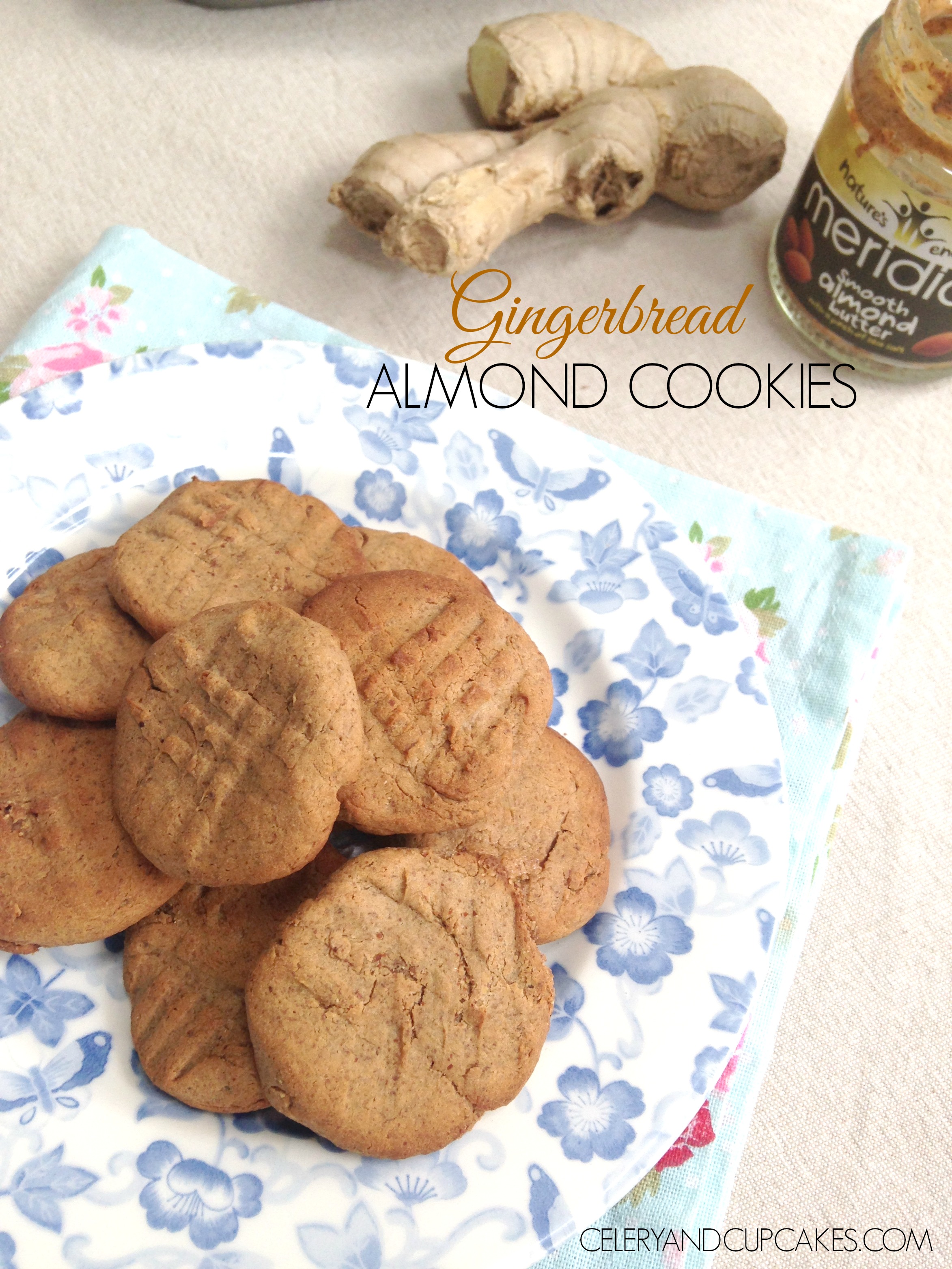Gingerbread Almond Cookies title