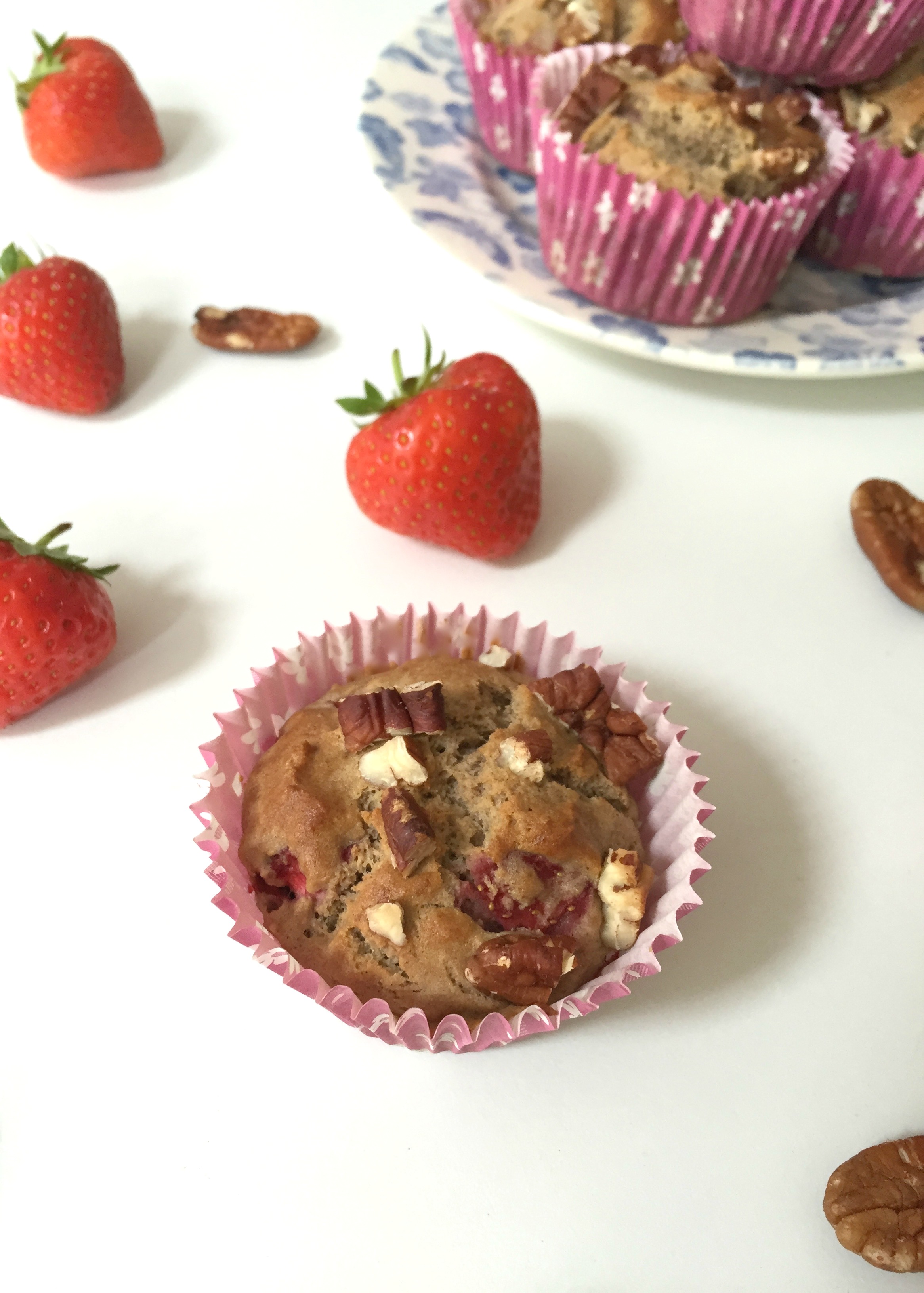 Maple Strawberry Pecan Muffins
