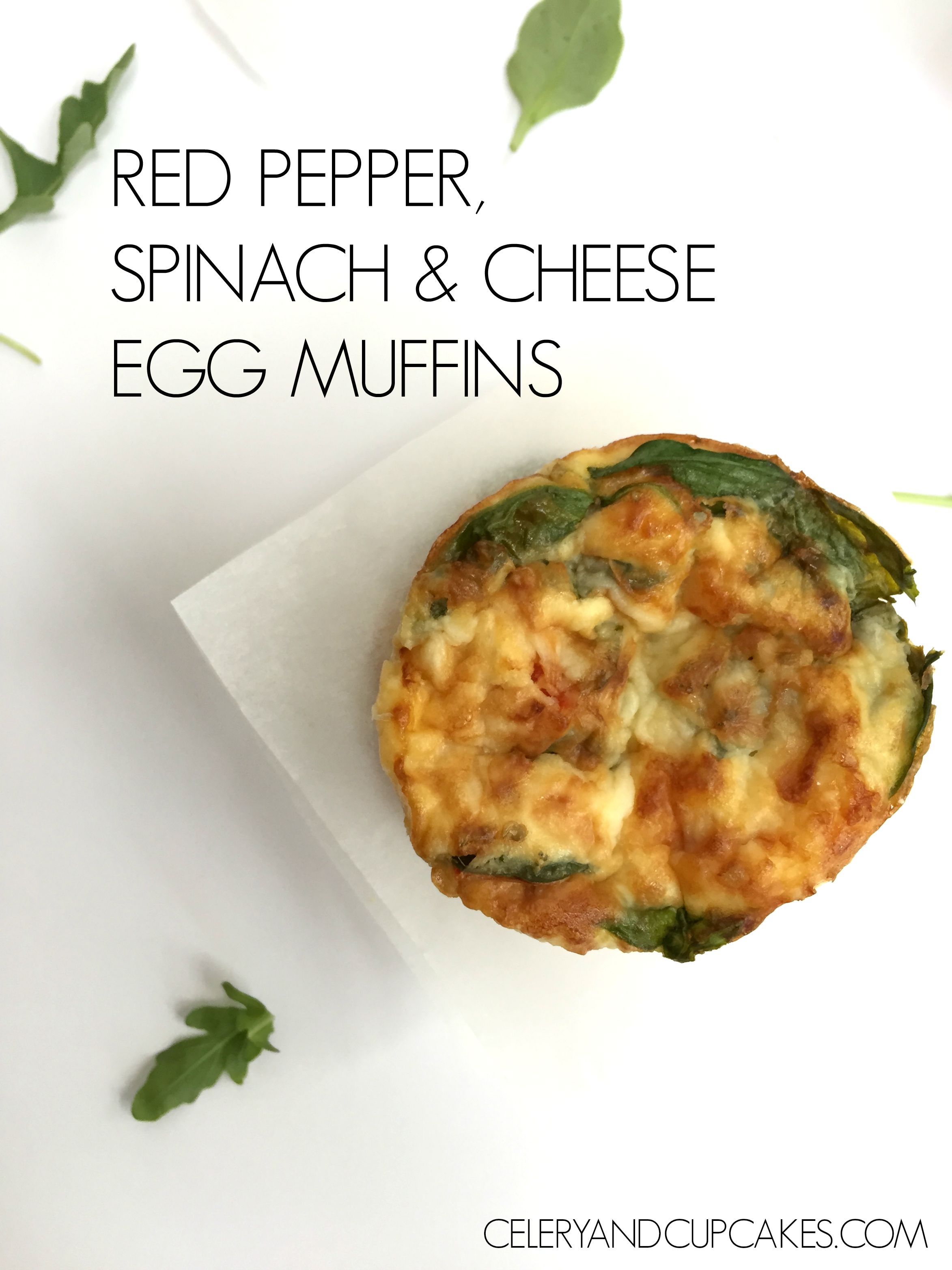 RED PEPPER, SPINACH & CHEESE EGG MUFFINS TITLE