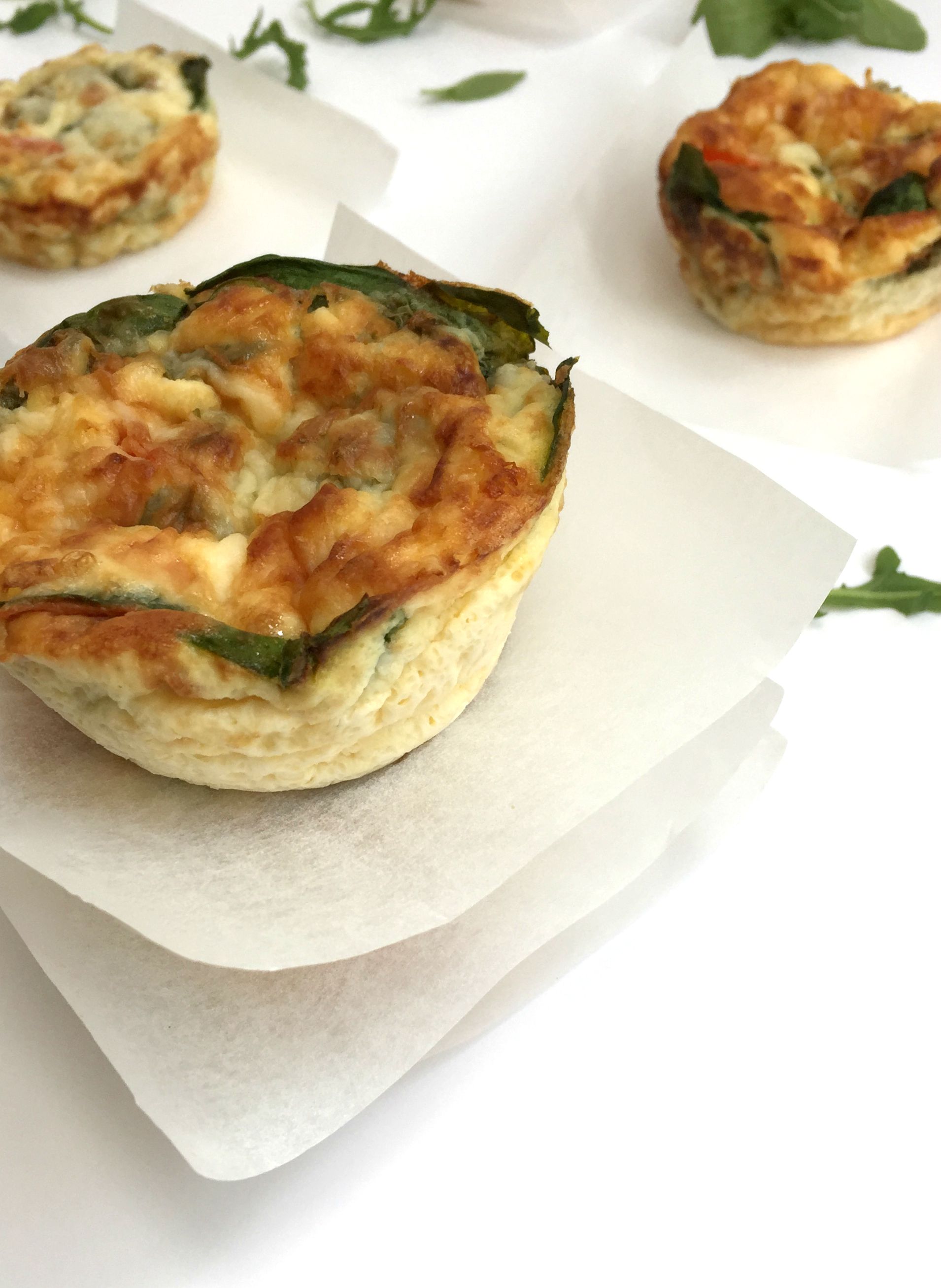 Red Pepper, Spinach and Cheese Egg Muffins