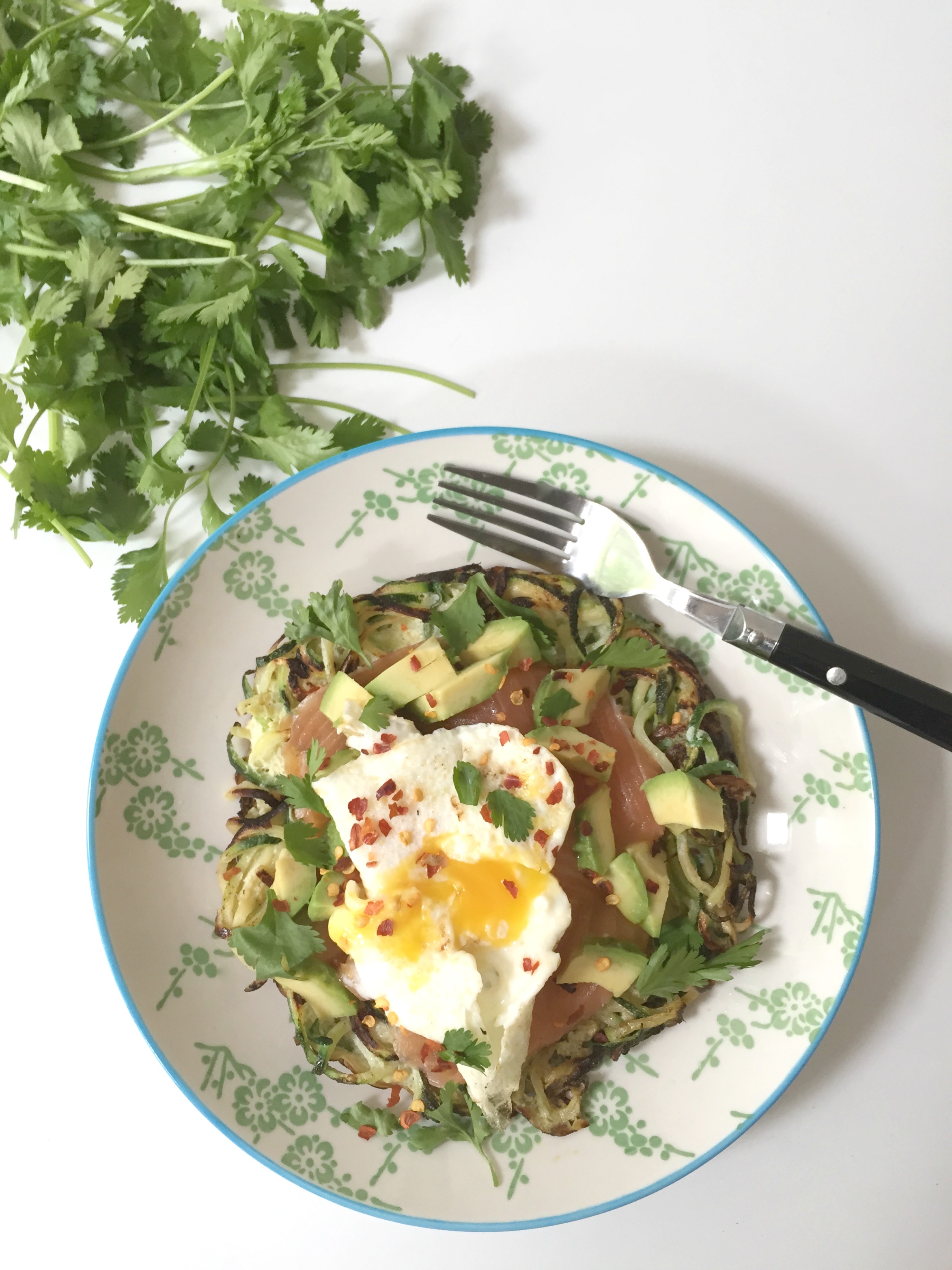 Spiralized Courgette Rosti With Smoked Salmon 4