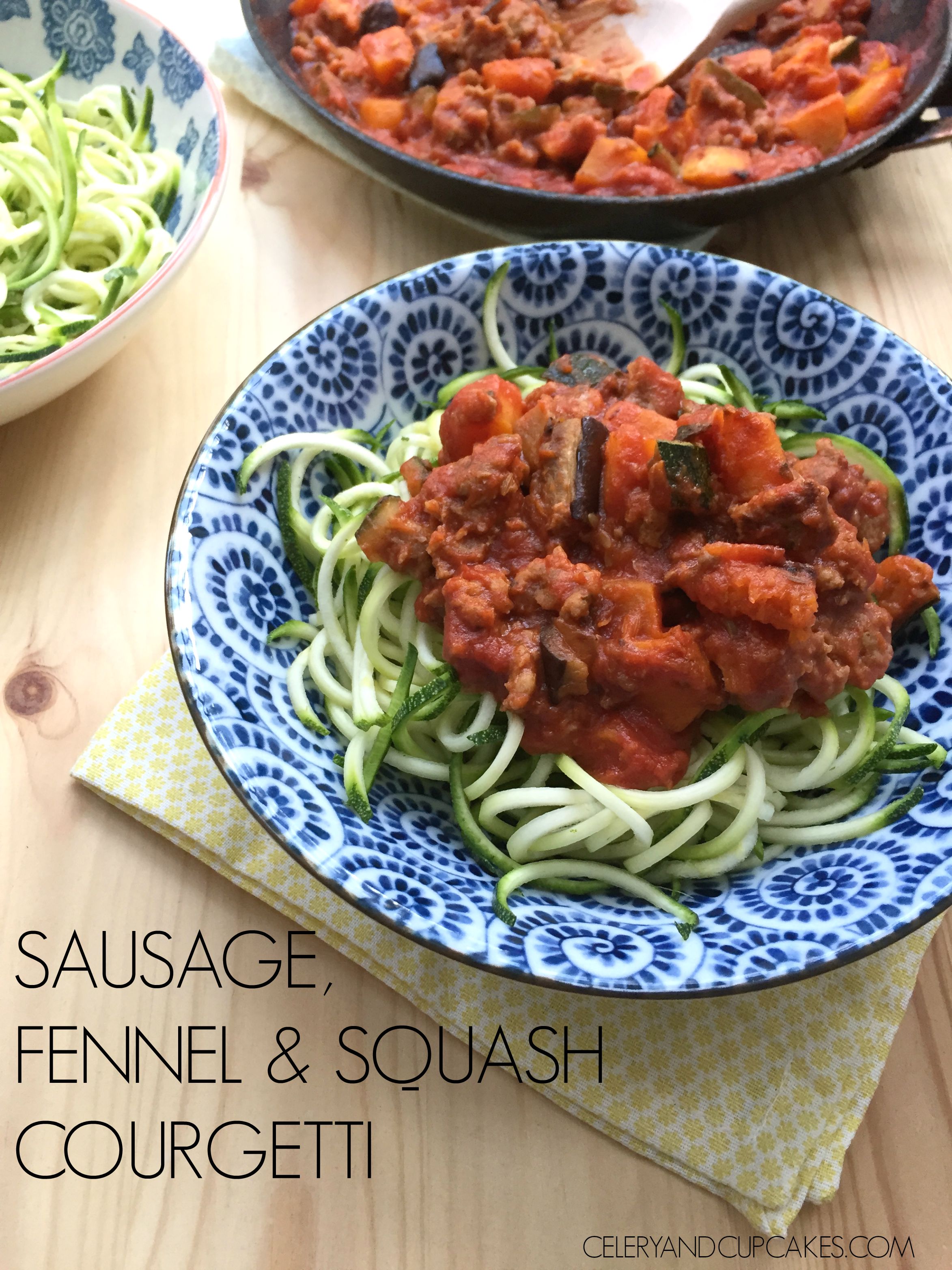 Sausage Fennel and Squash Courgetti Title