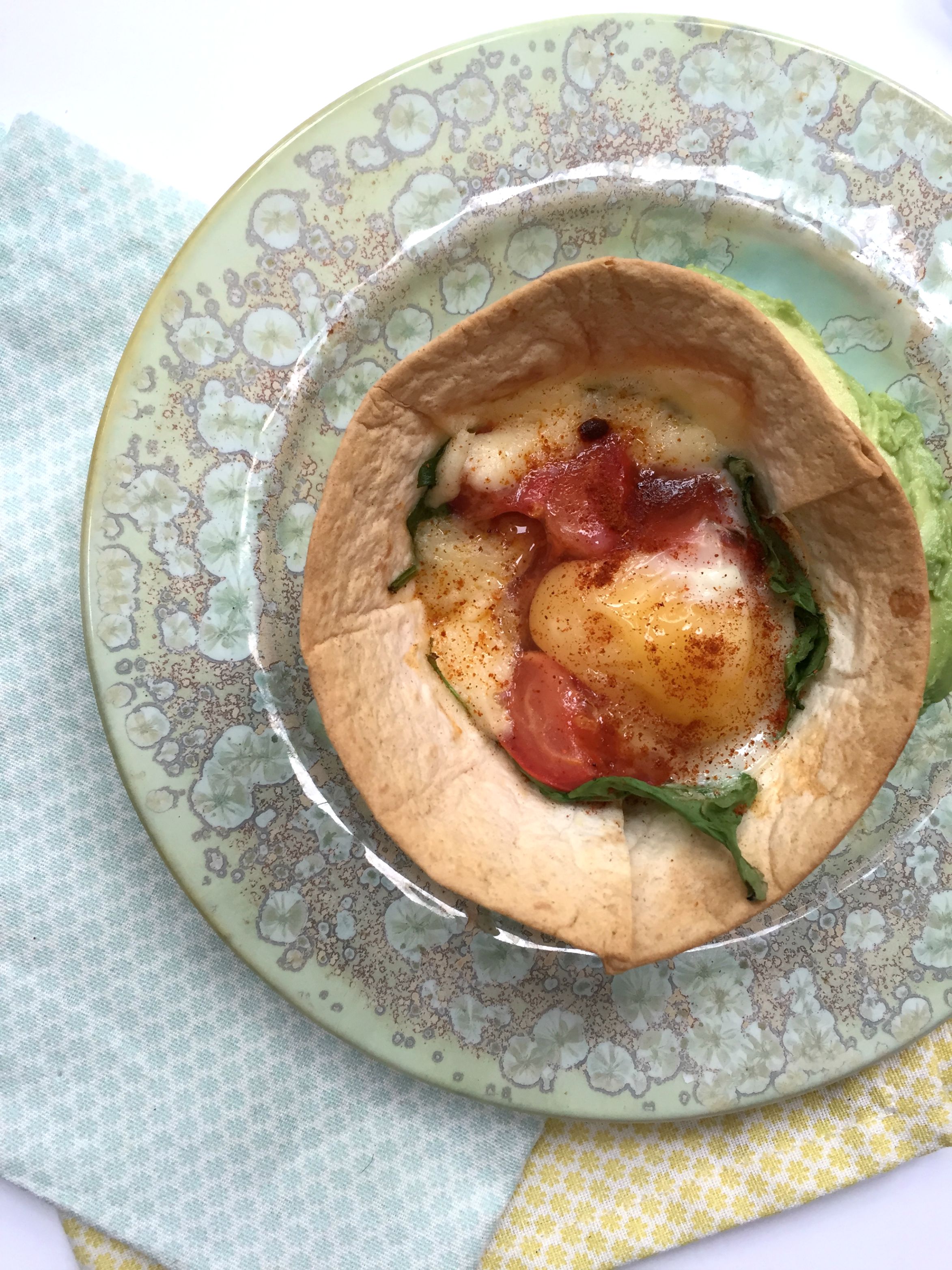 Spinach & Tomato Tortilla Egg Cups 2