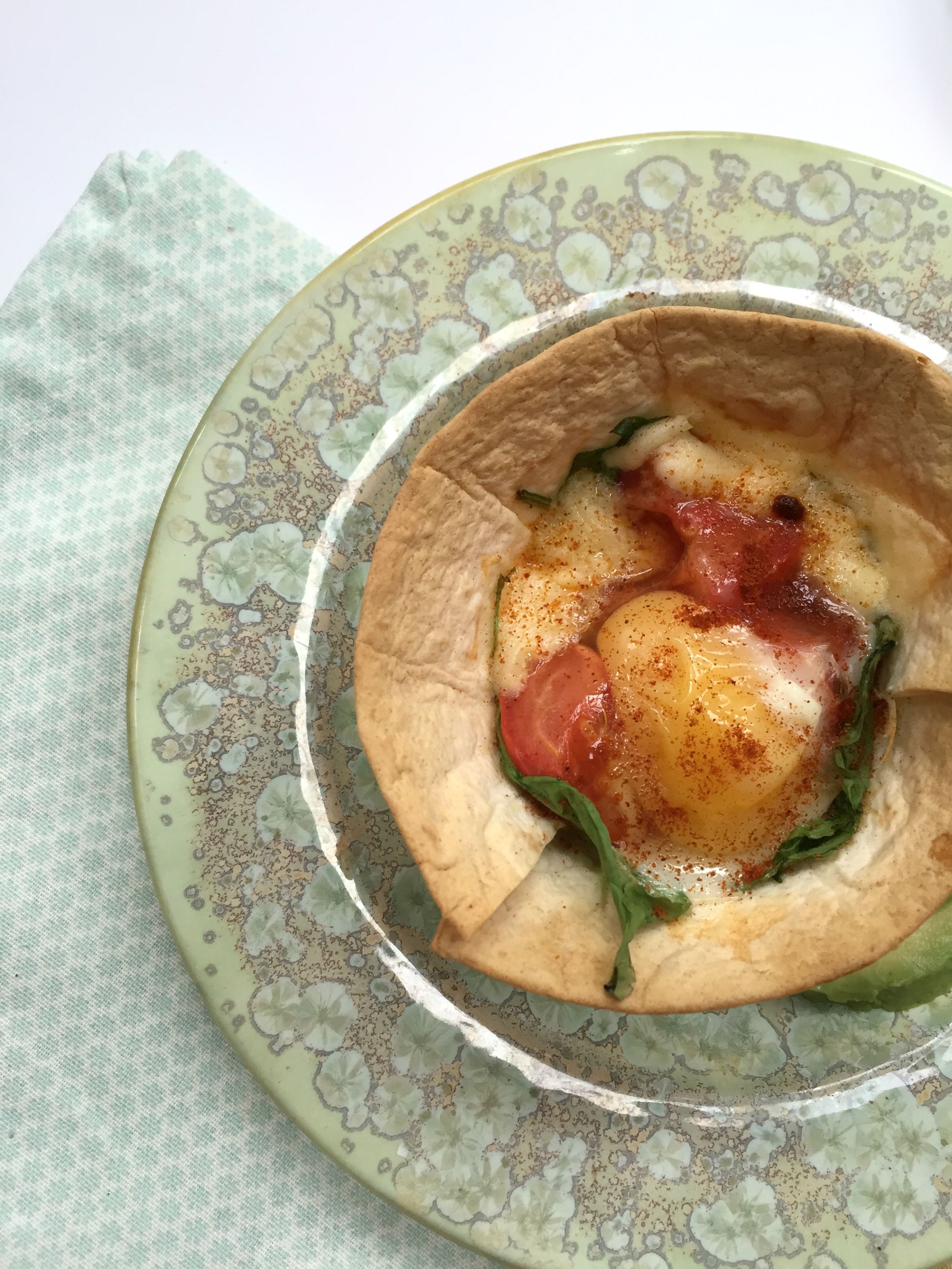 Spinach & Tomato Tortilla Egg Cups 4