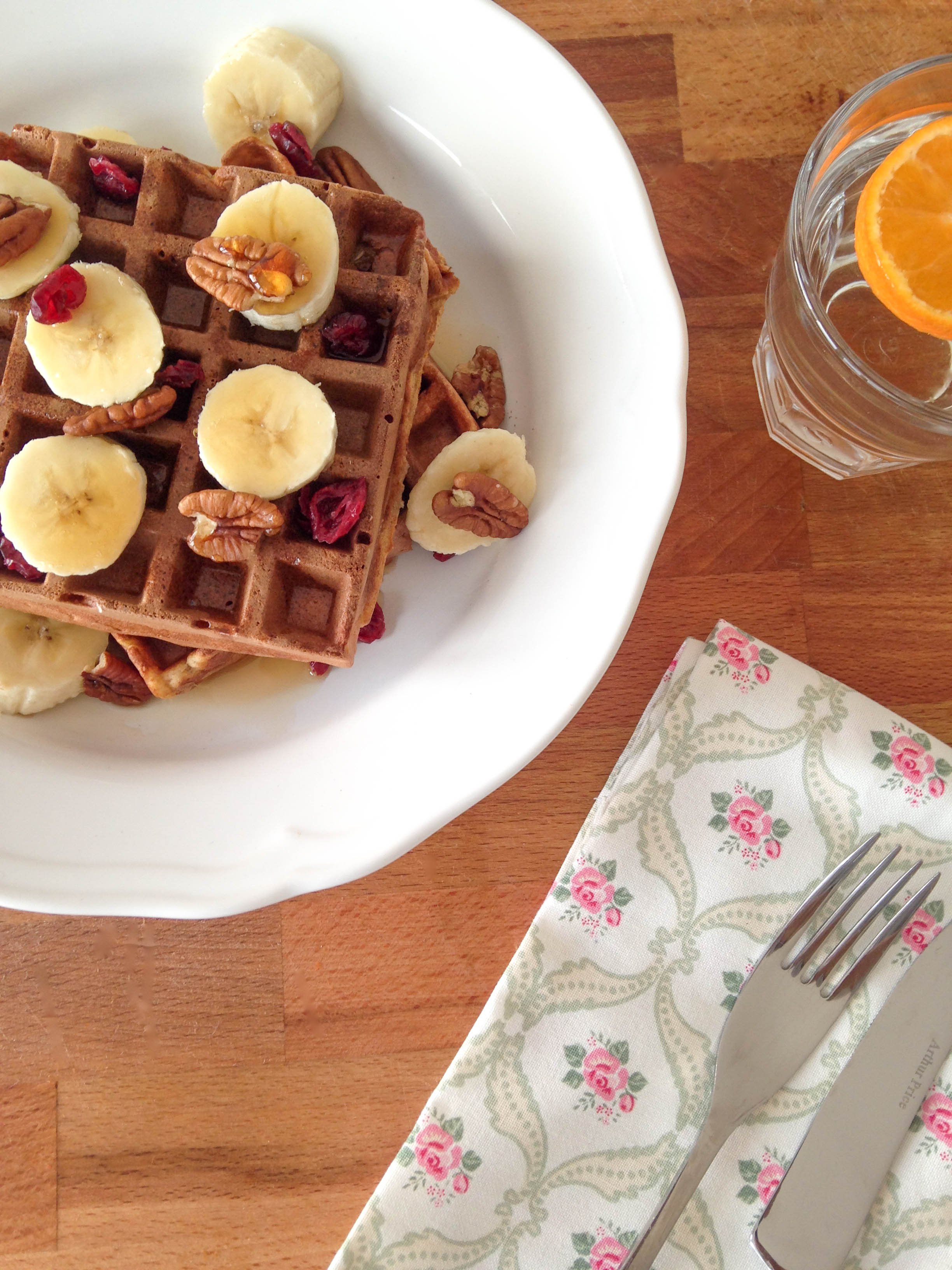 Cinnamon Maple Sweet Potato Waffles