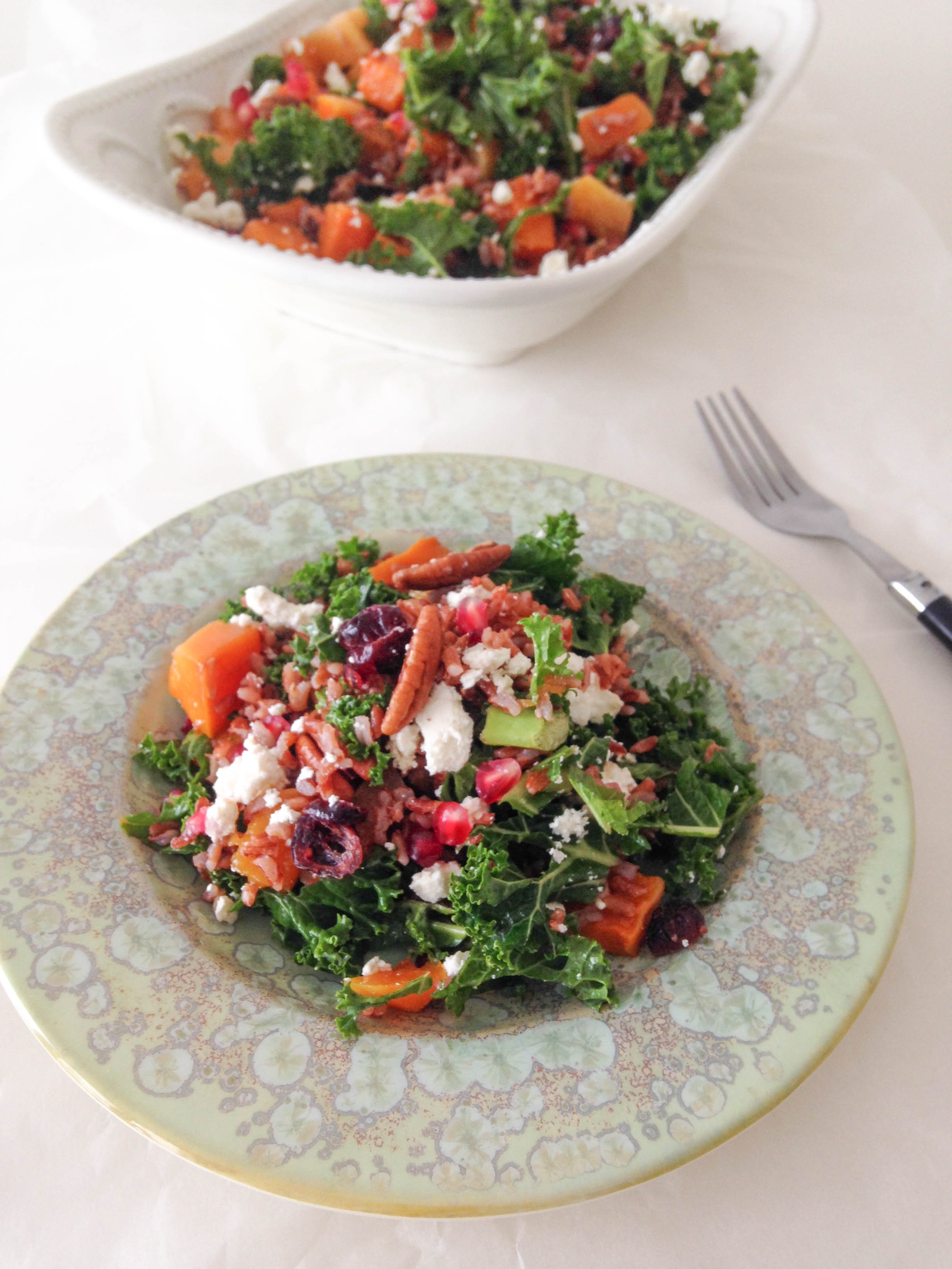 Kale & Roasted Winter Vegetable Salad