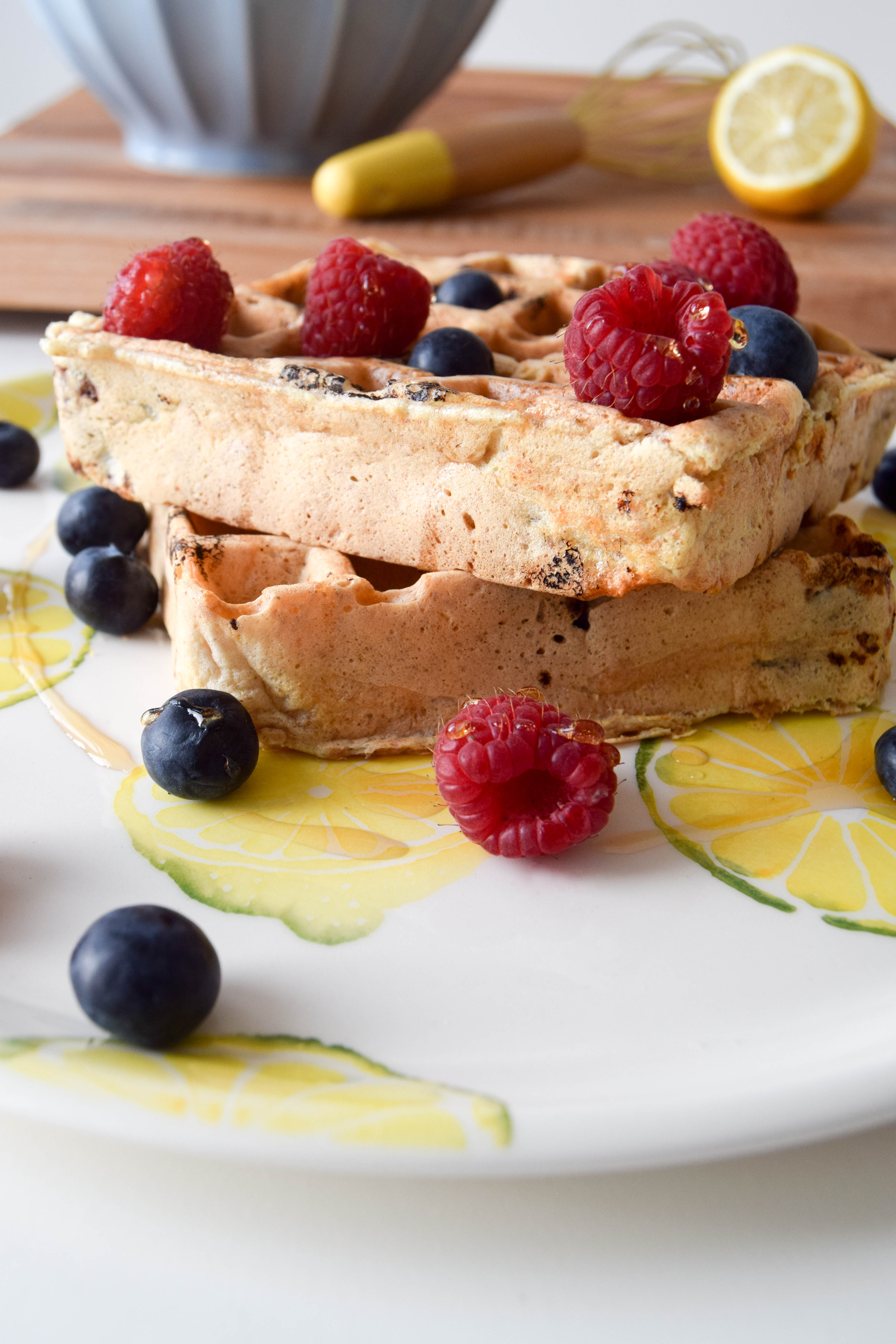 Blueberry and Lemon Waffles_