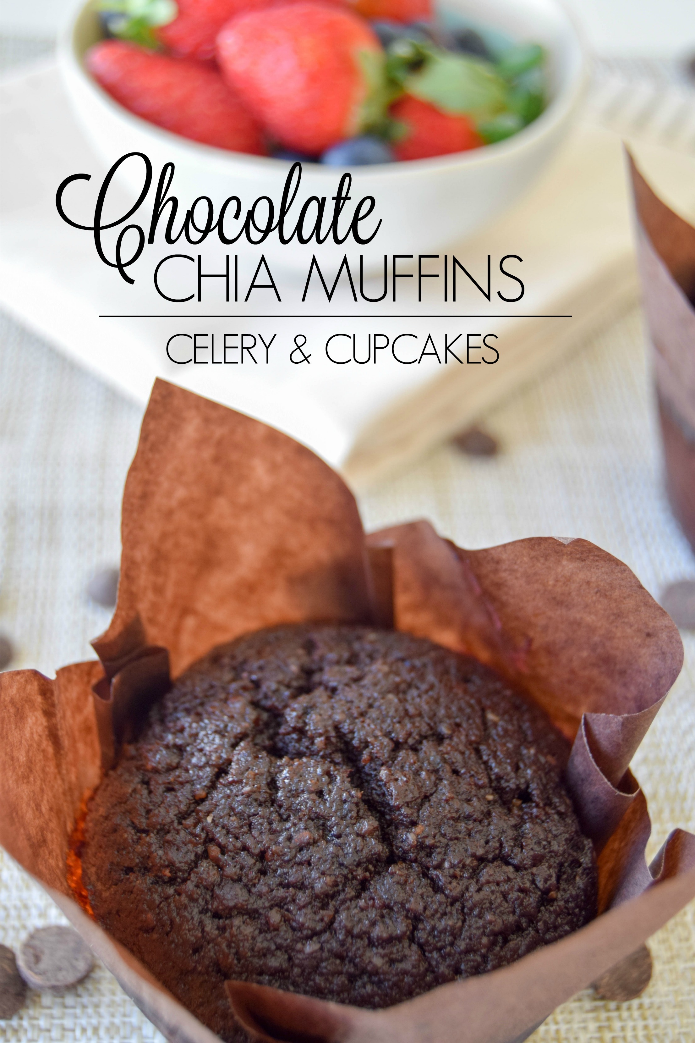 Chia Chocolate Muffins Title