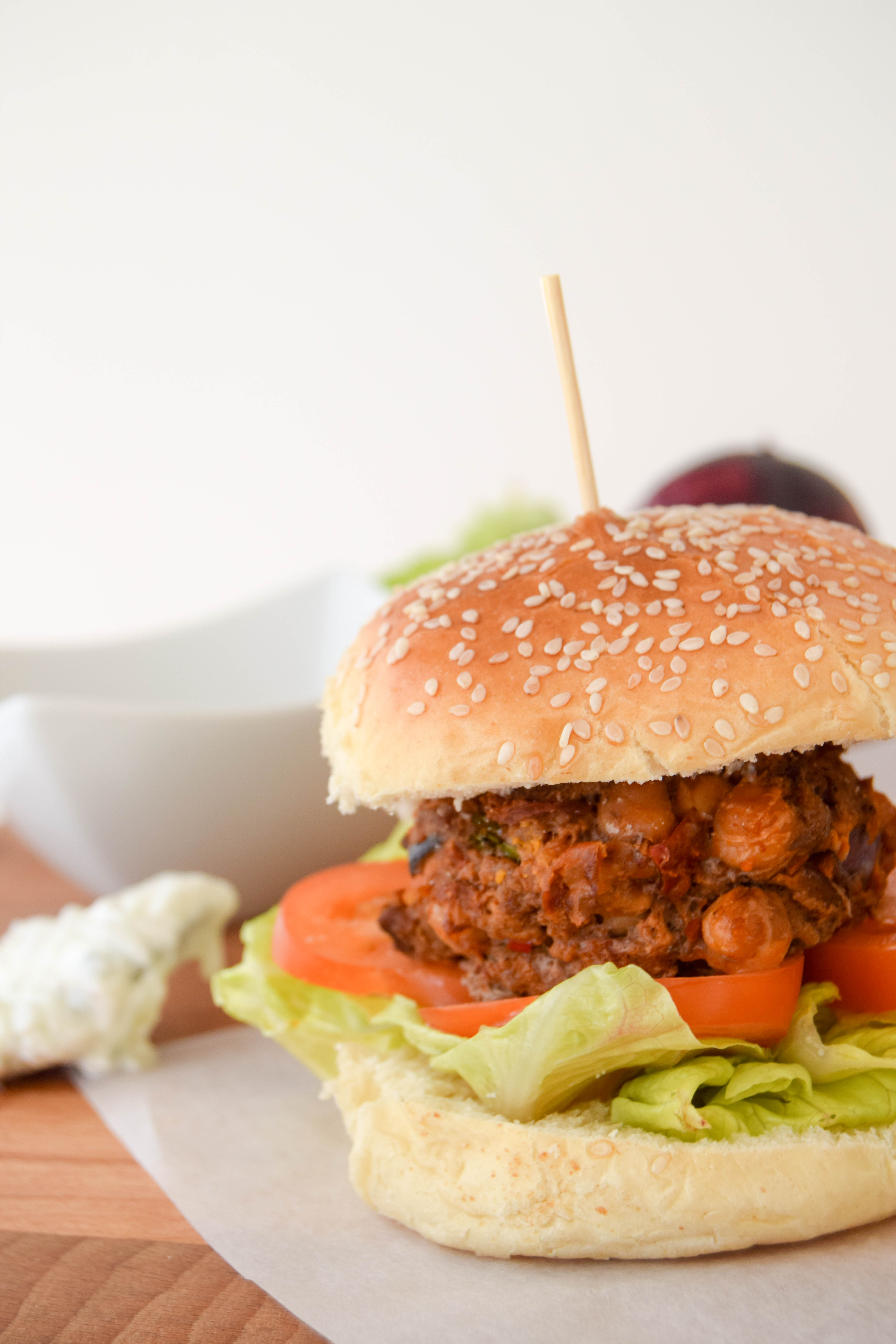 Harissa Lamb & Chickpea Burgers 5