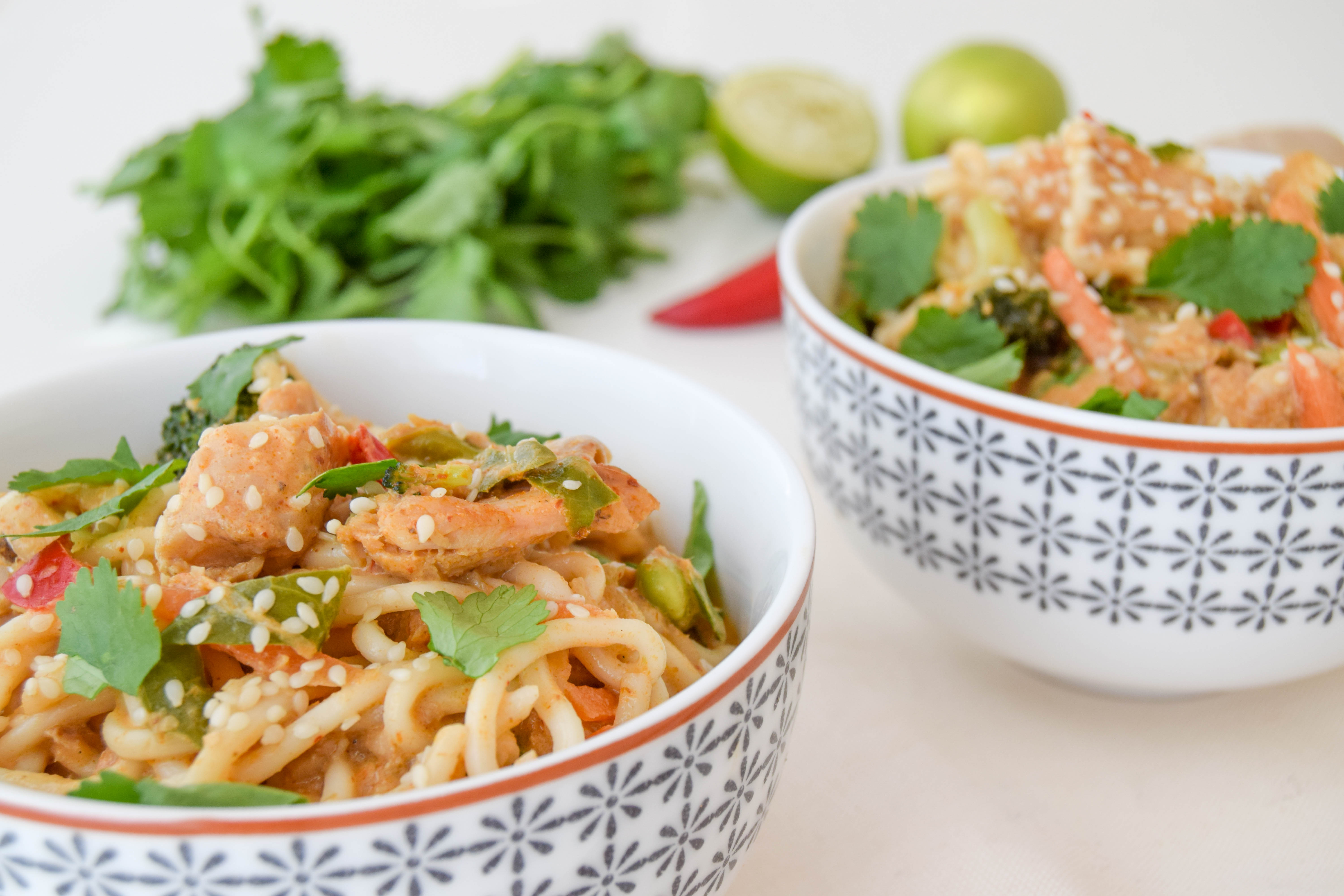 Fish Coconut Noodle Bowls