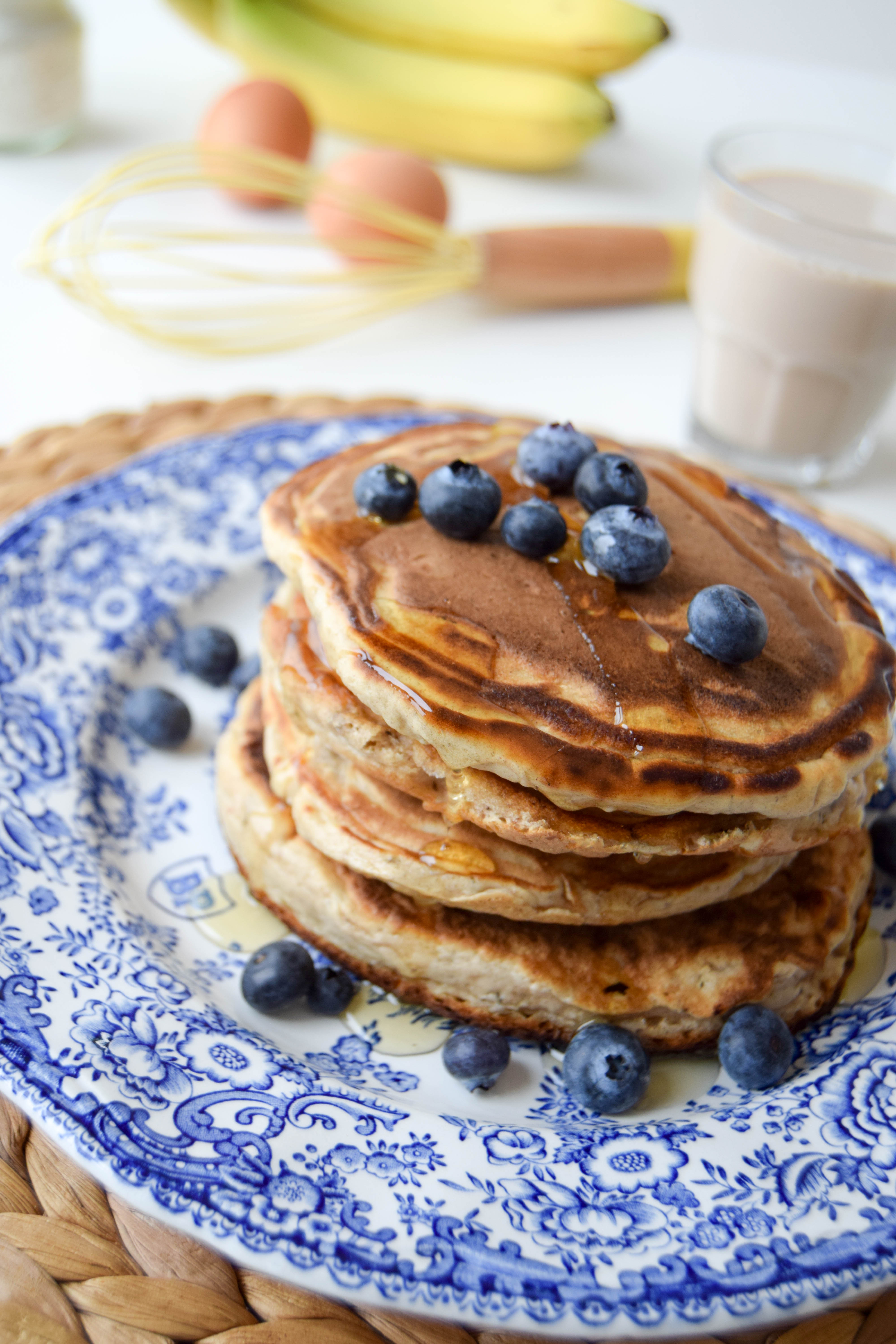 Give these super fluffy American style pancakes a go for magical breakfast that tastes like exactly like banana bread. Plus, they're gluten free too! Give these super fluffy American style pancakes a go for magical breakfast that tastes like exactly like banana bread. Plus, they're gluten free too!