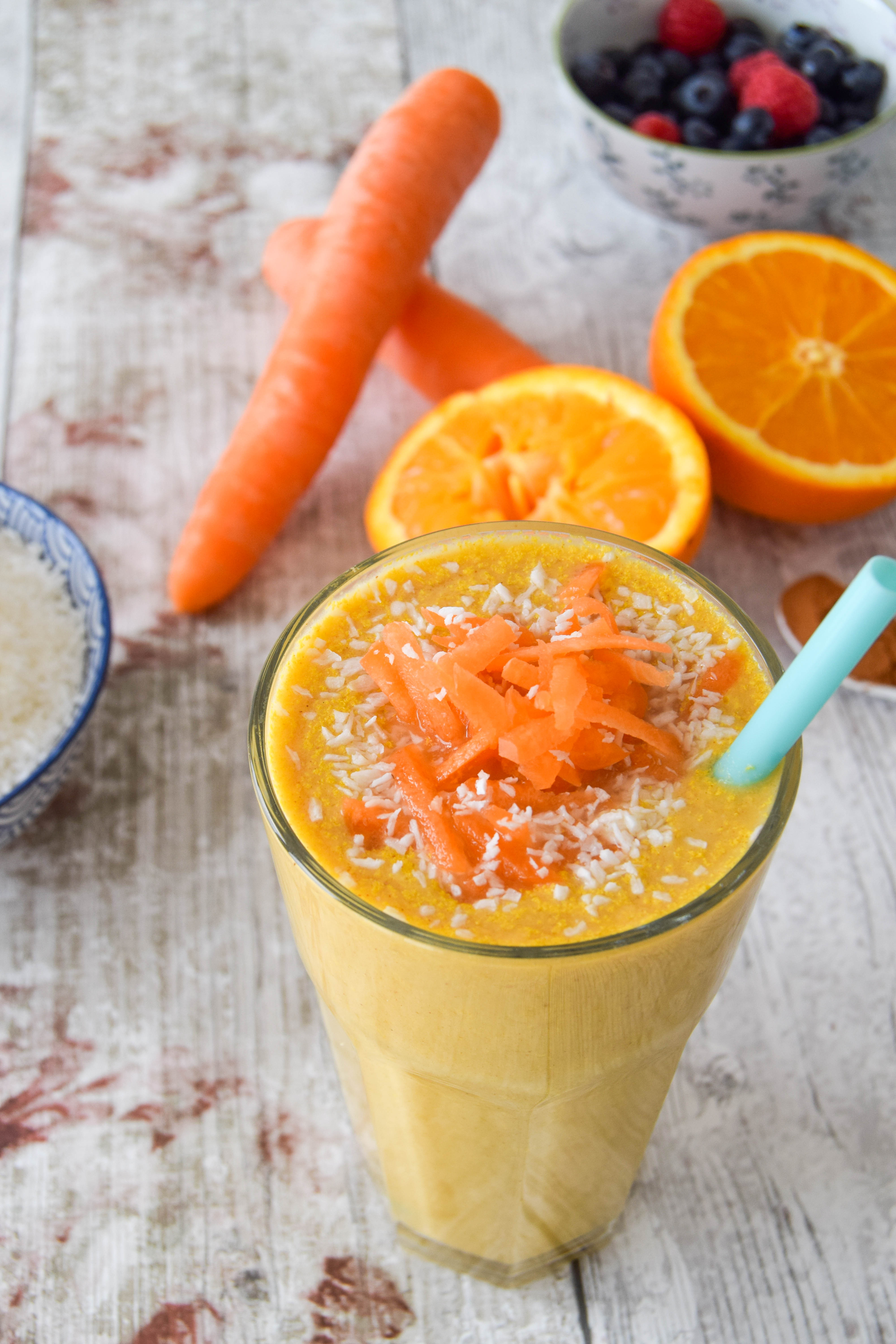 Not only does this taste like everyone's favourite afternoon treat, carrot cake, it also has one portion of vegetables to help you towards your 5-a-d