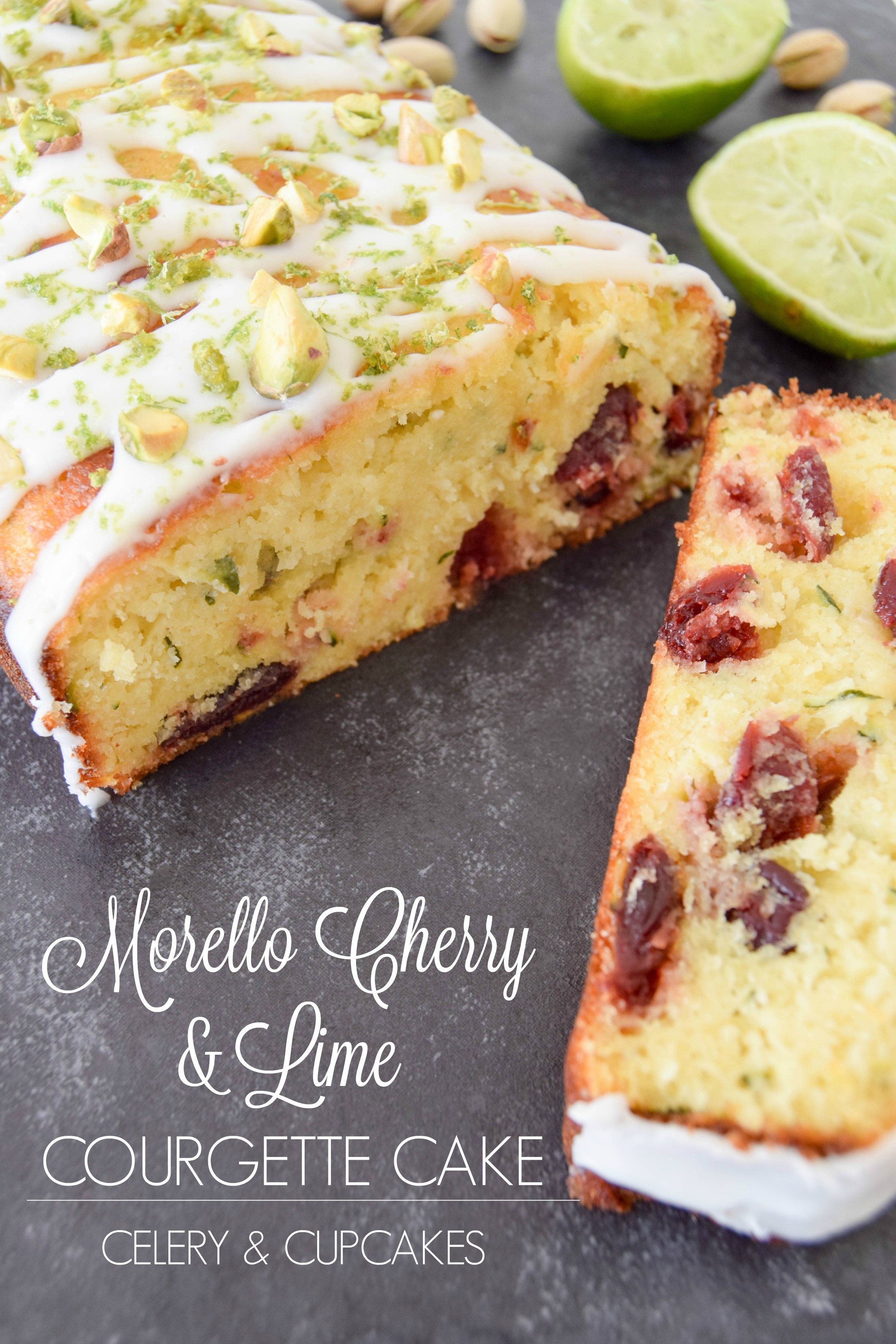 Morello Cherry & Lime Courgette Cake Title