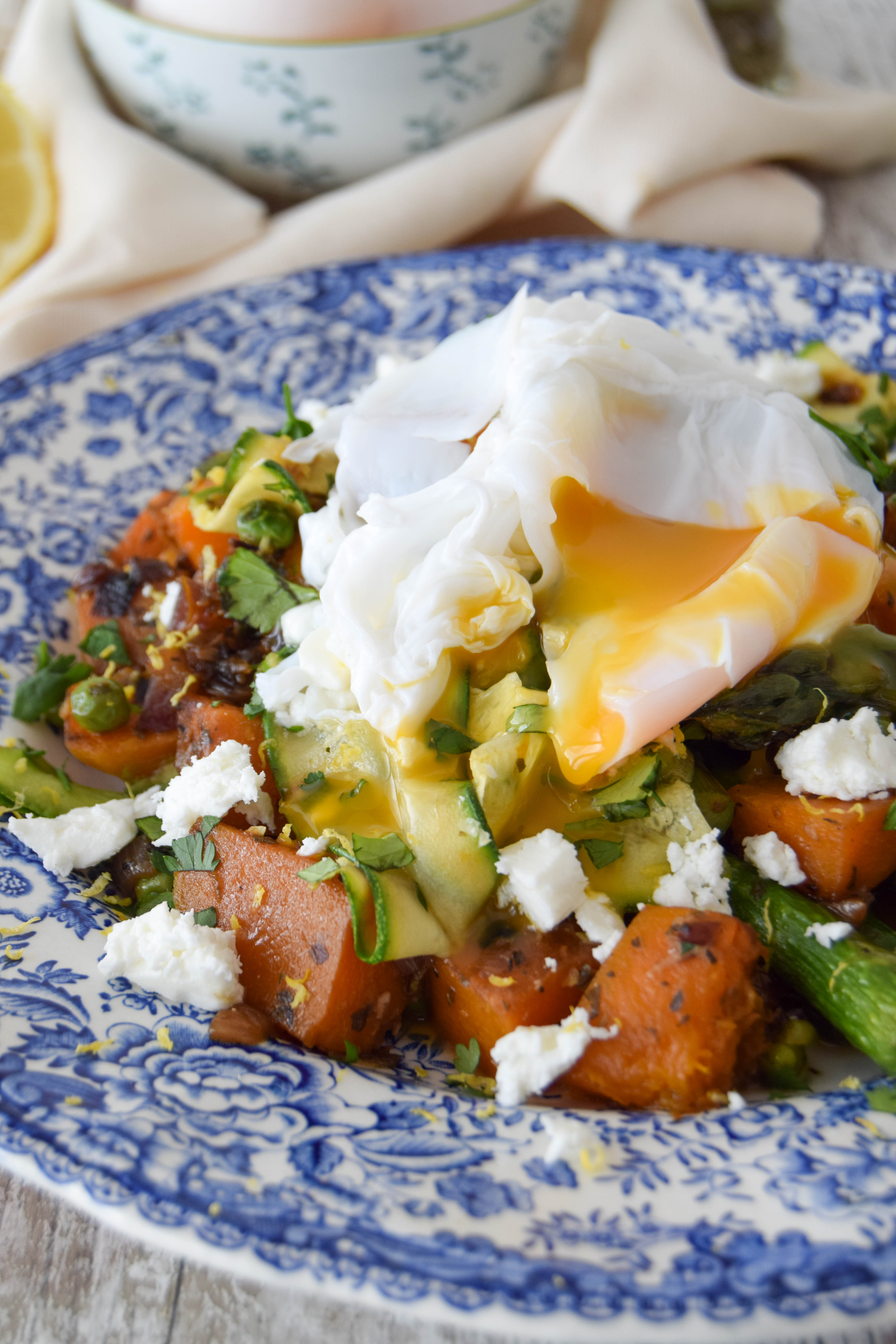 Squash & Asparagus Hash With Poached Duck Egg 13