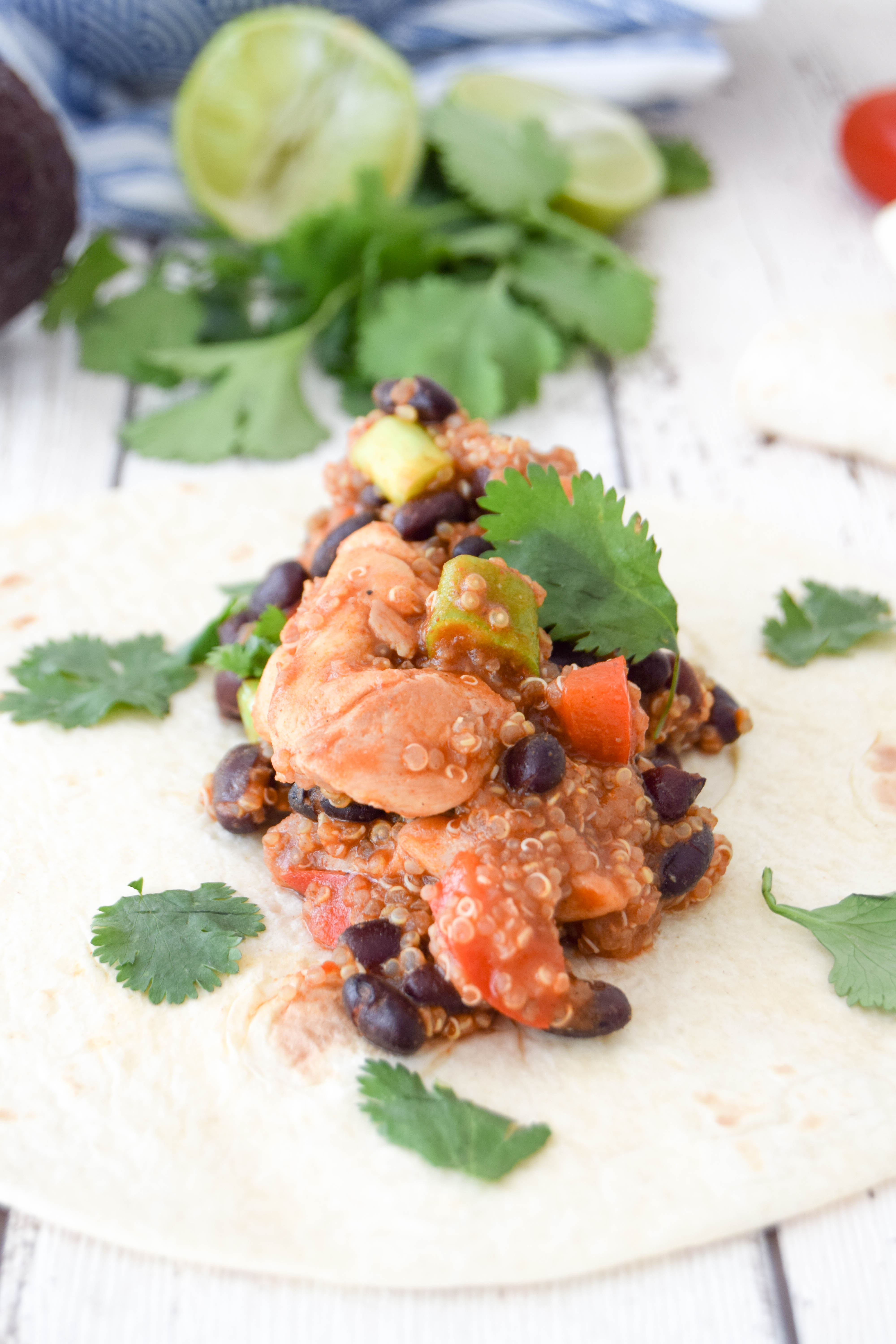 Mexican Quinoa & Chicken Burritos 3