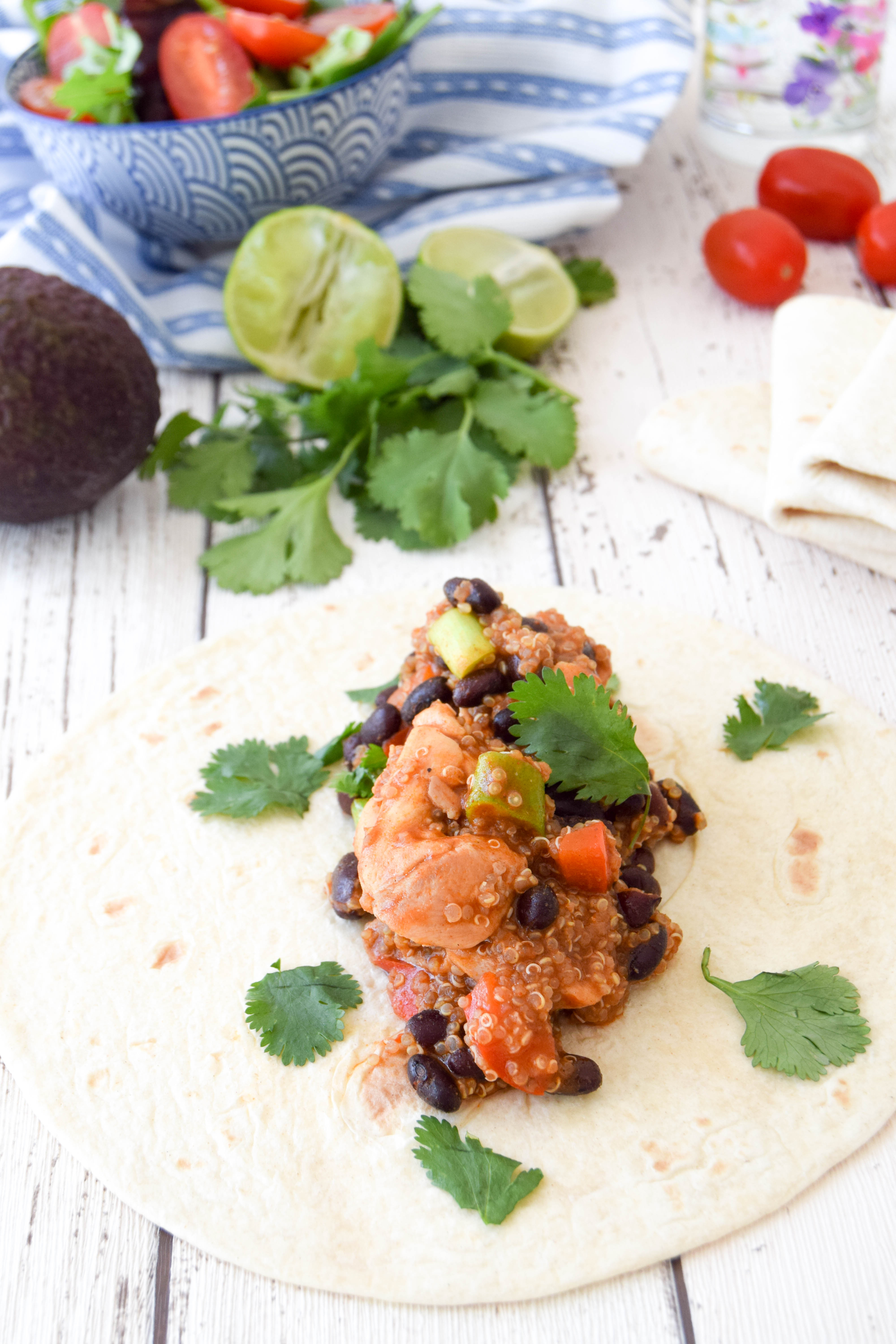 Mexican Quinoa & Chicken Burritos 6