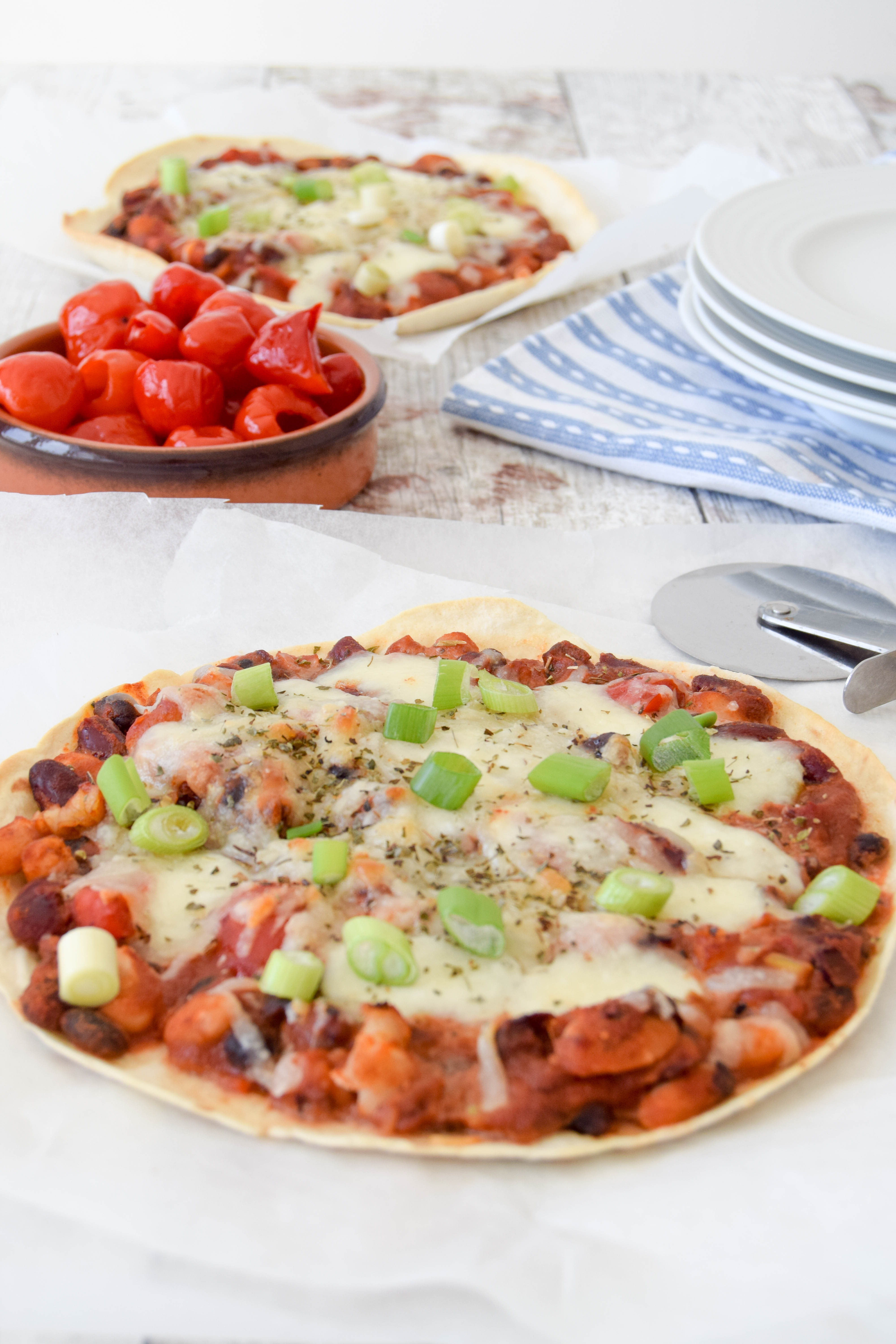 Three Bean Mexican Tortilla Pizza 10