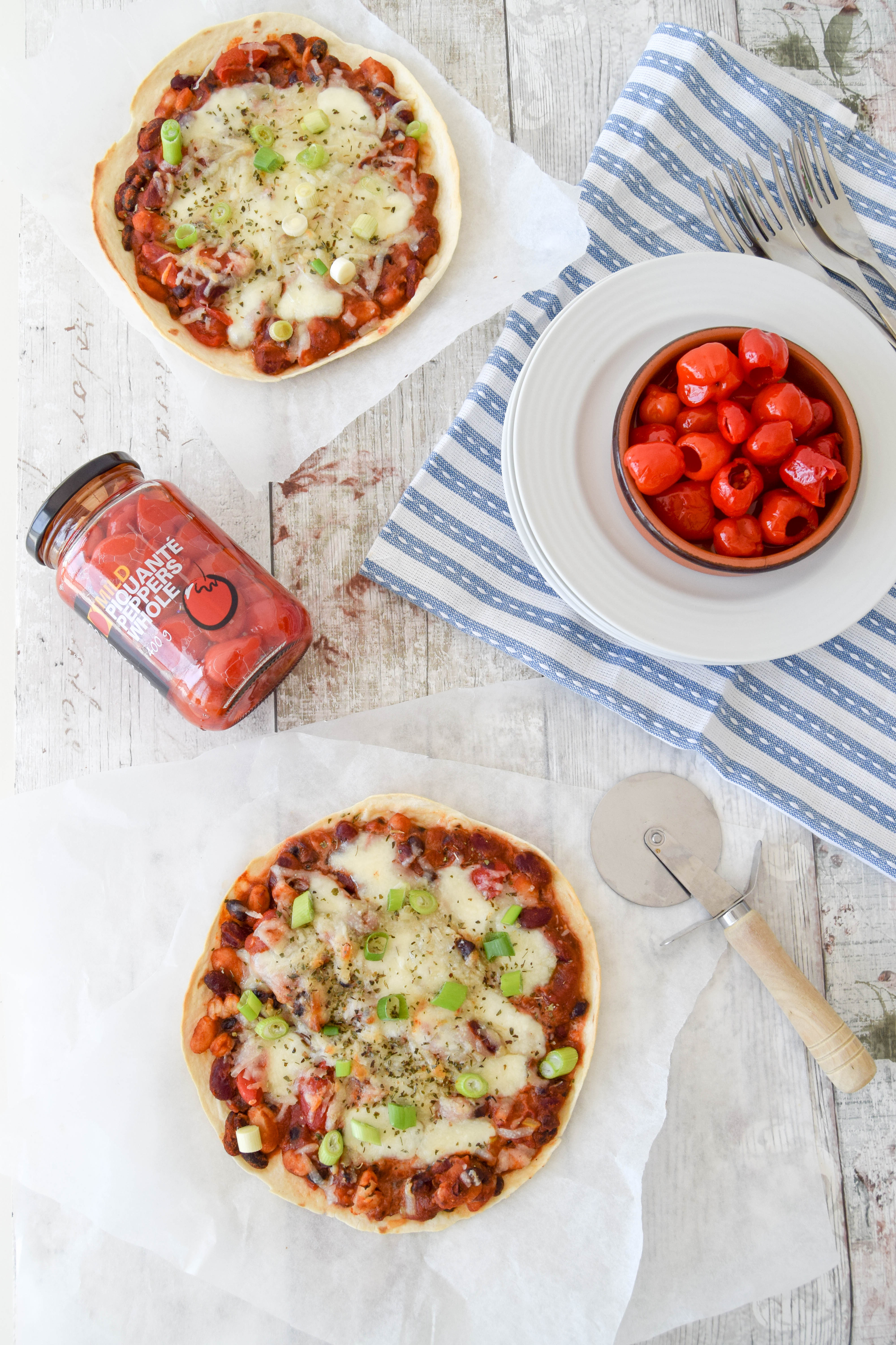 Three Bean Mexican Tortilla Pizza 9