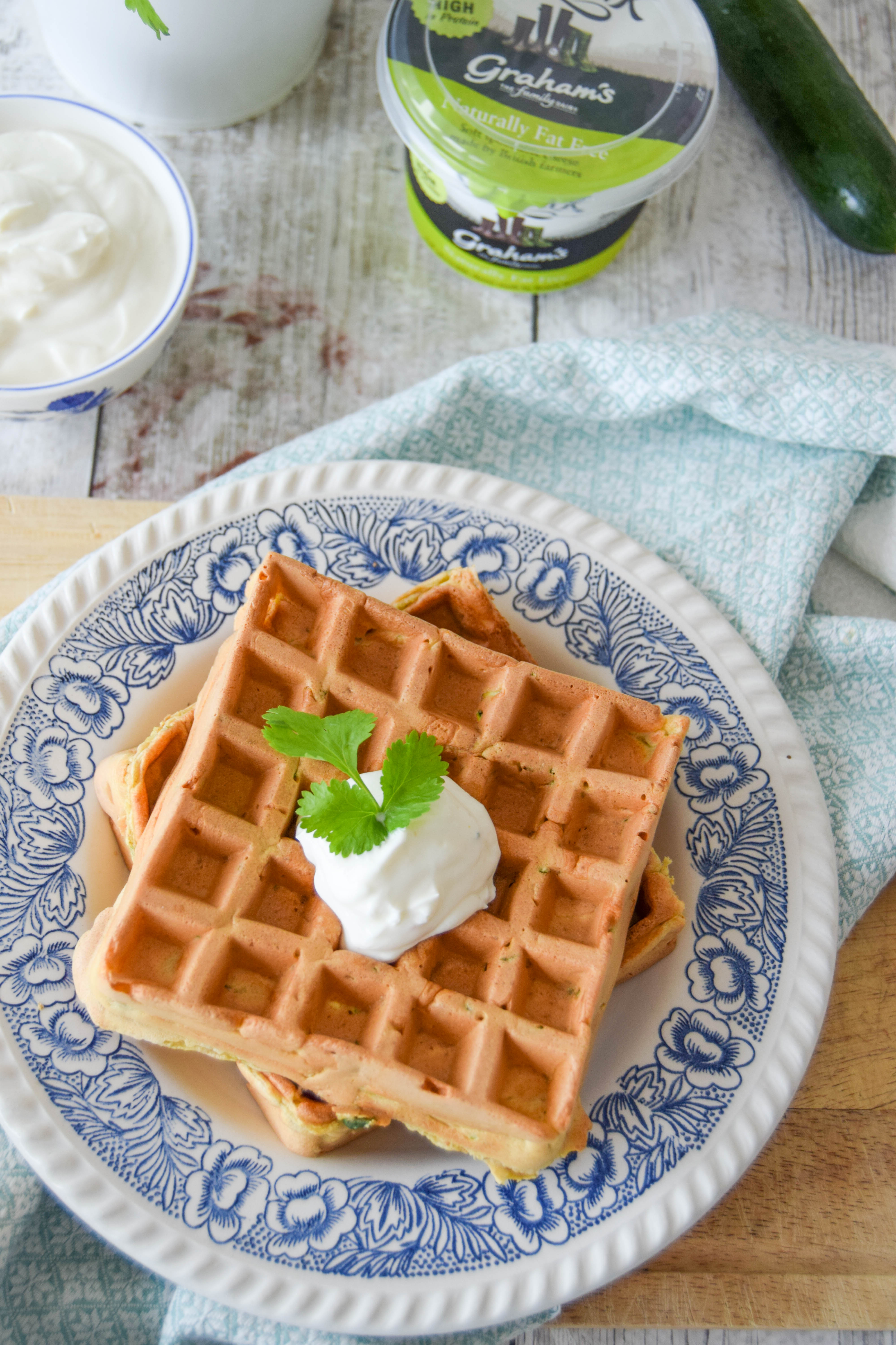 High Protein Curried Courgette Waffles 11
