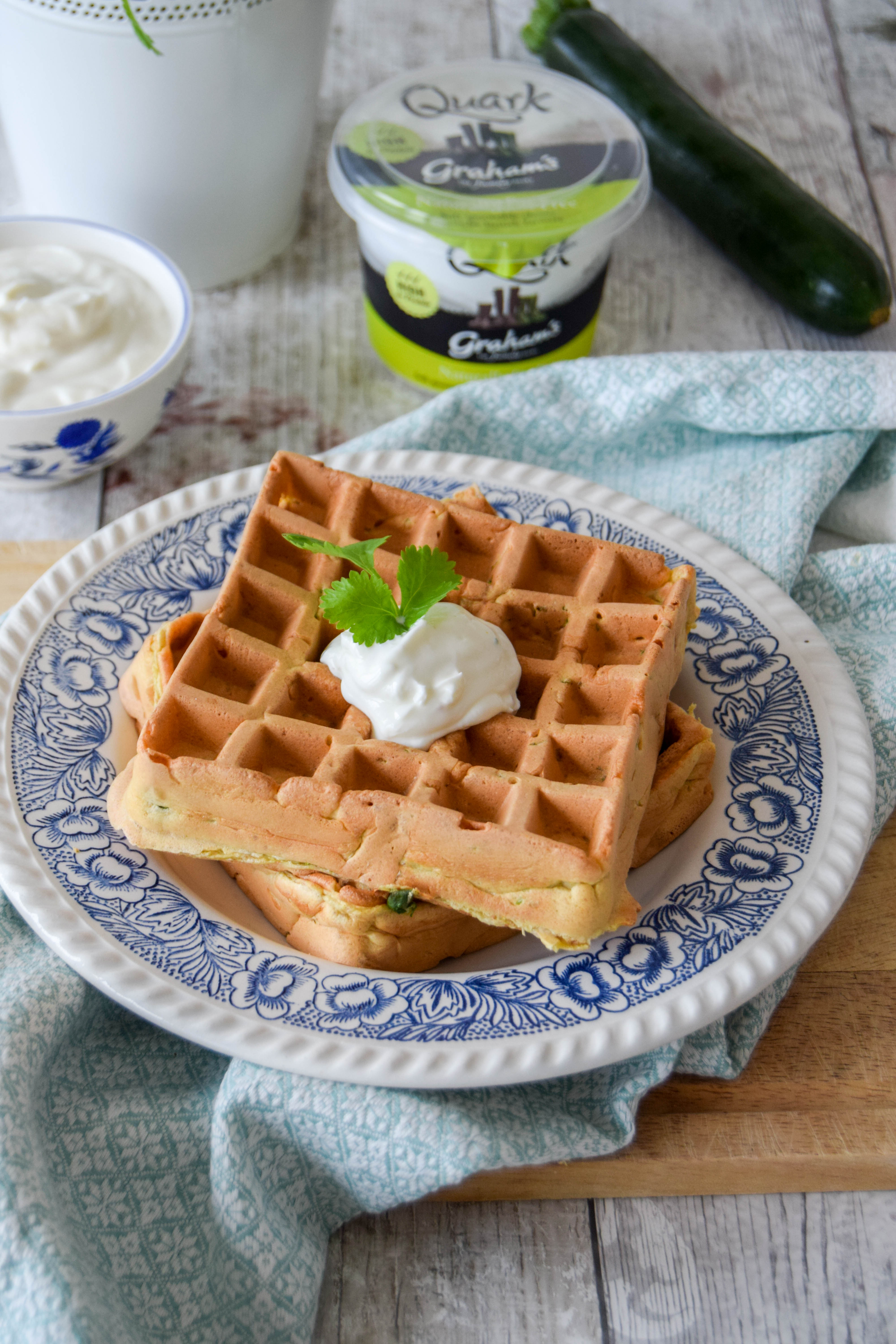 High Protein Curried Courgette Waffles 3