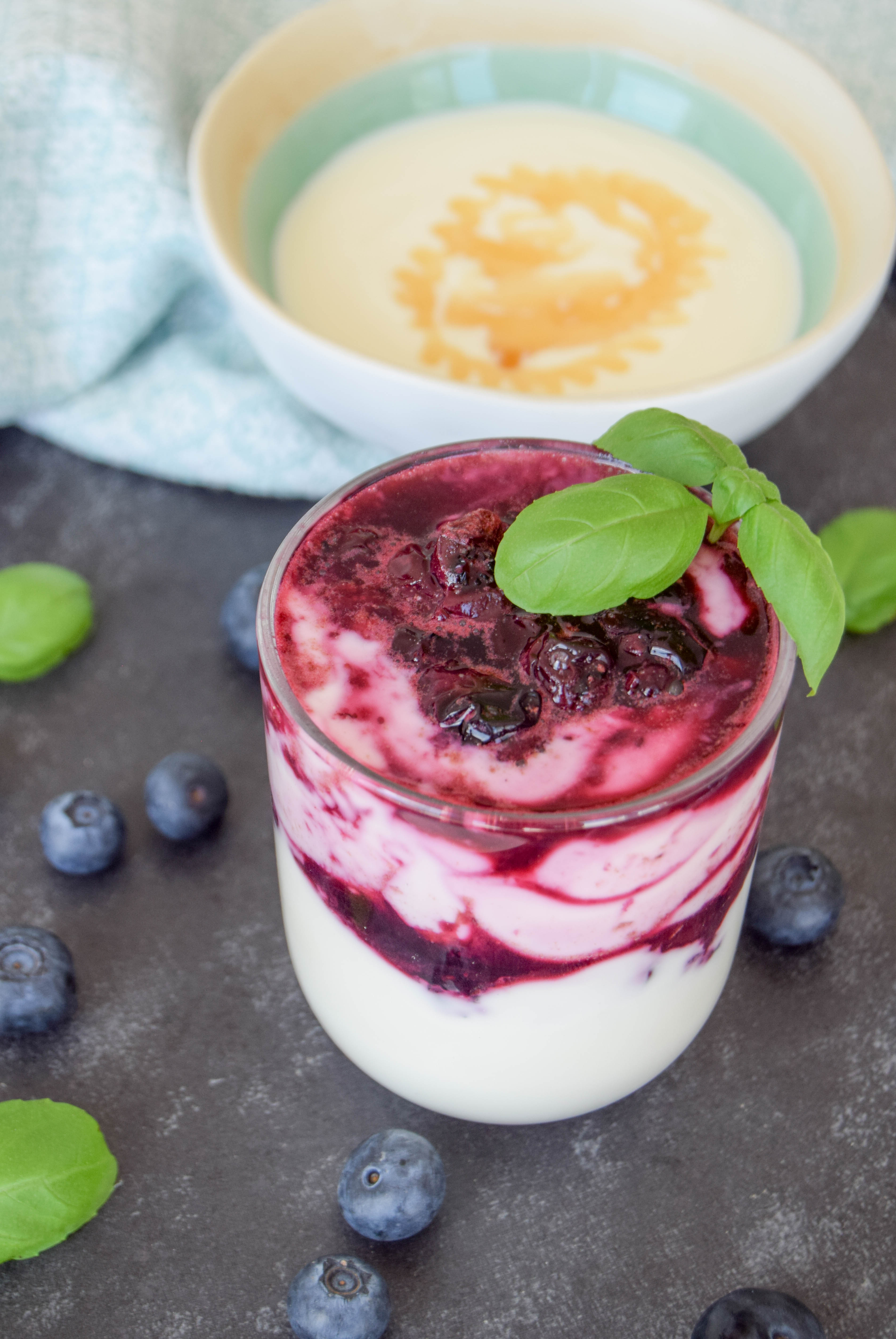 Juicy sweet blueberries with sweet and acidic balsamic vinegar to make a delicious blueberry compote make this wonderful healthier dessert option!