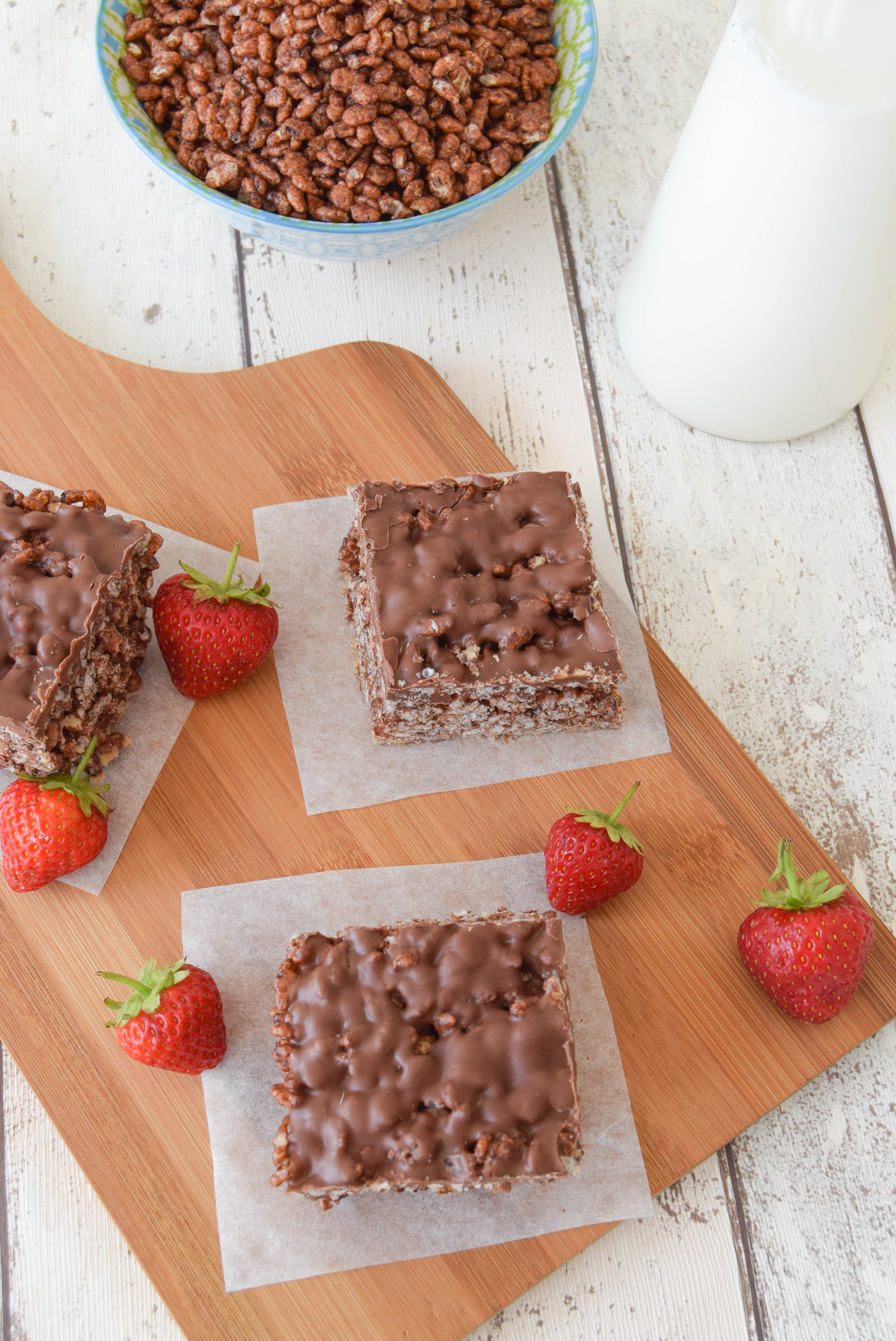 Chocolate Peanut Butter Crunch Bars 8