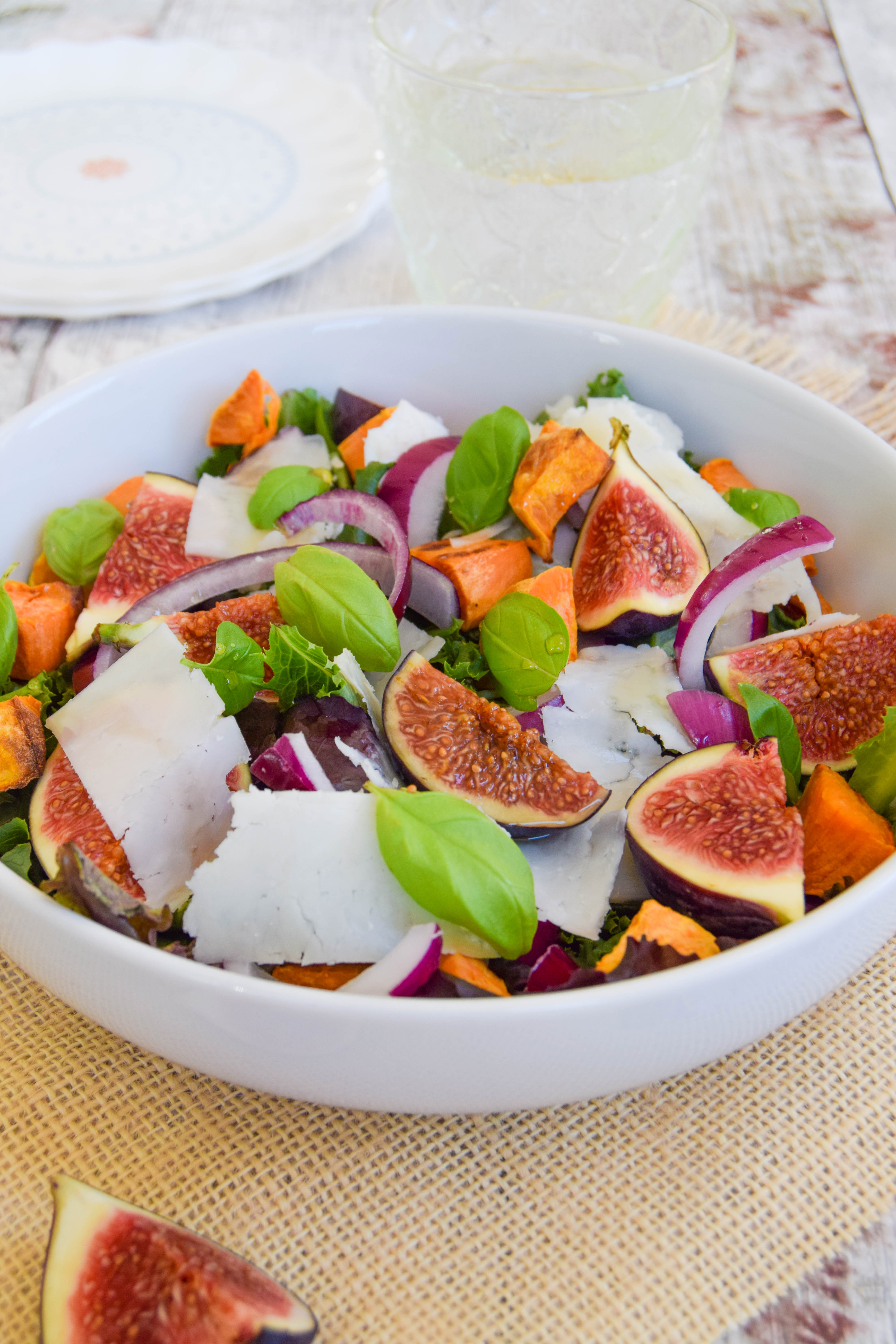 Fig, Goats Cheese and Basil Salad 1