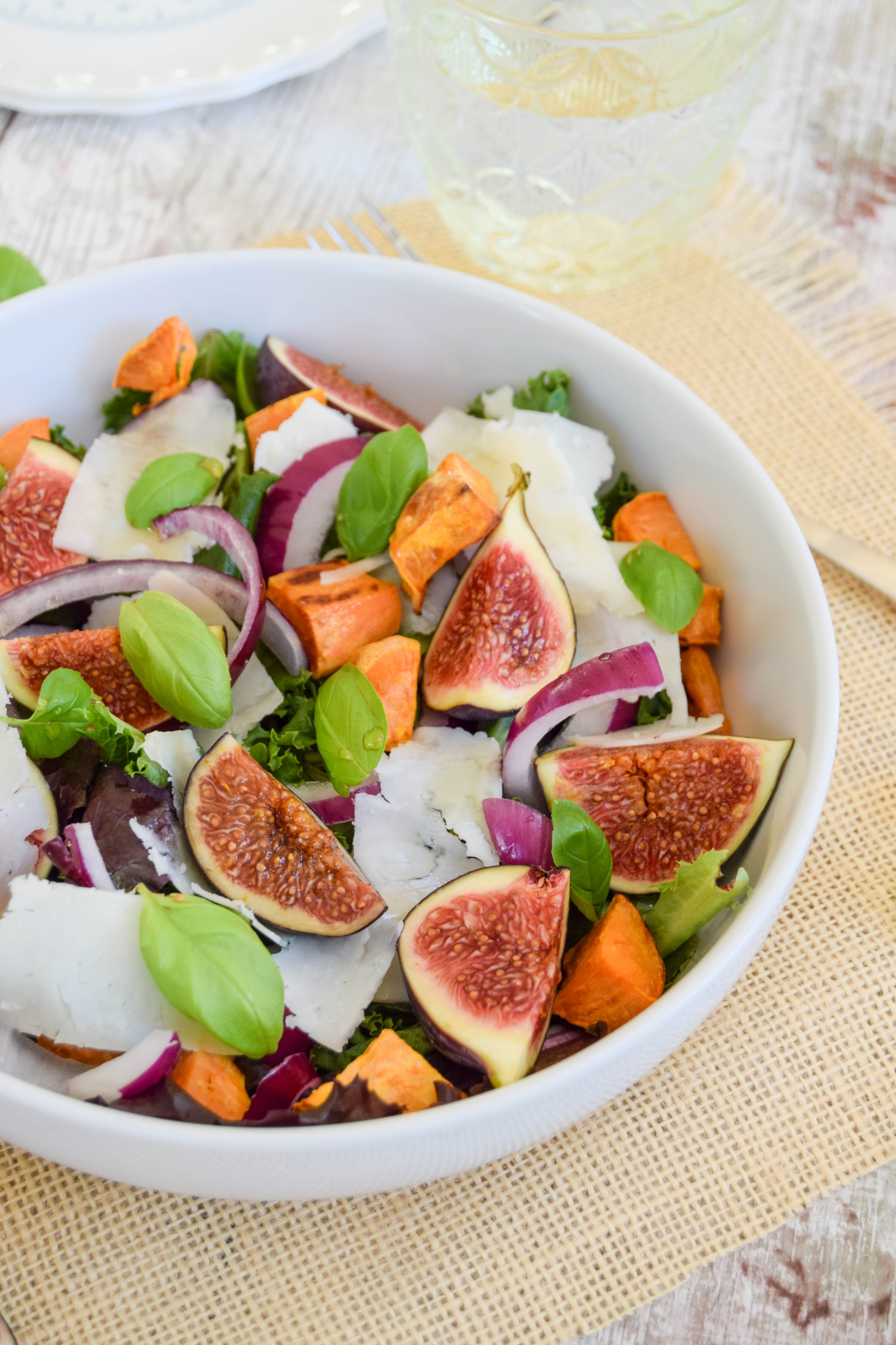 Fig, Goats Cheese and Basil Salad 4