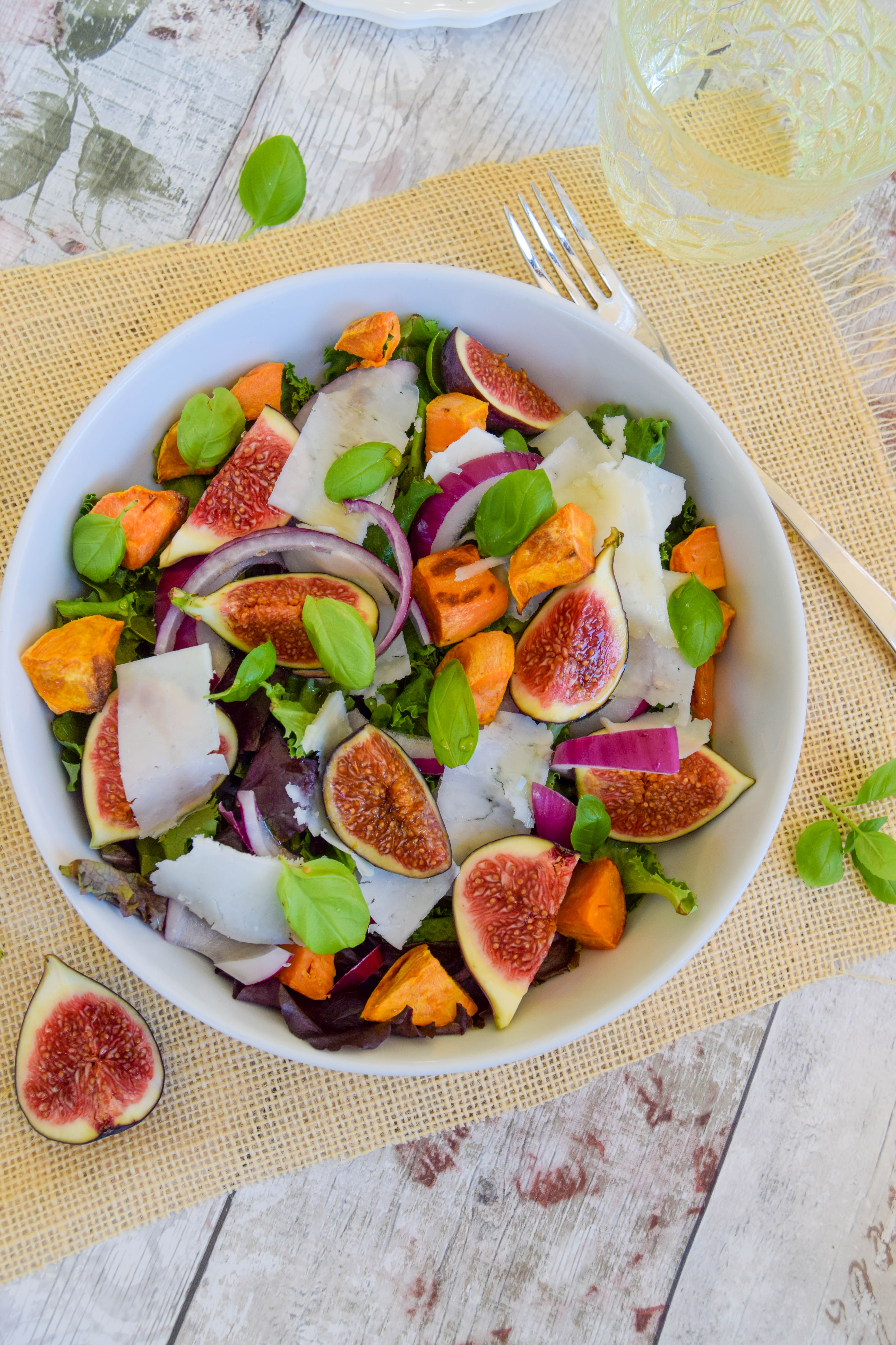 Fig, Goats Cheese and Basil Salad 6
