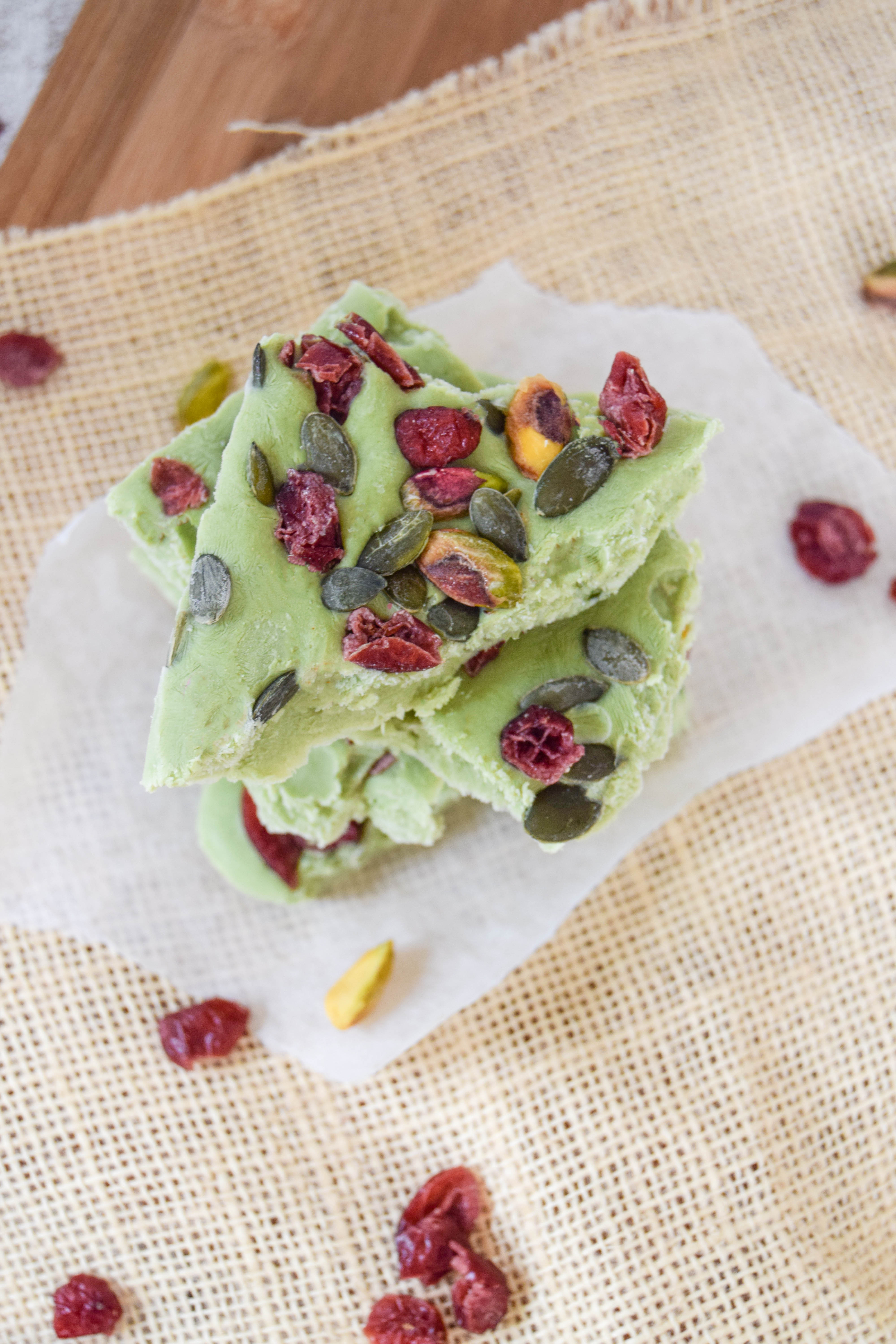 A wonderful and healthy alternative yoghurt snack using matcha green tea.