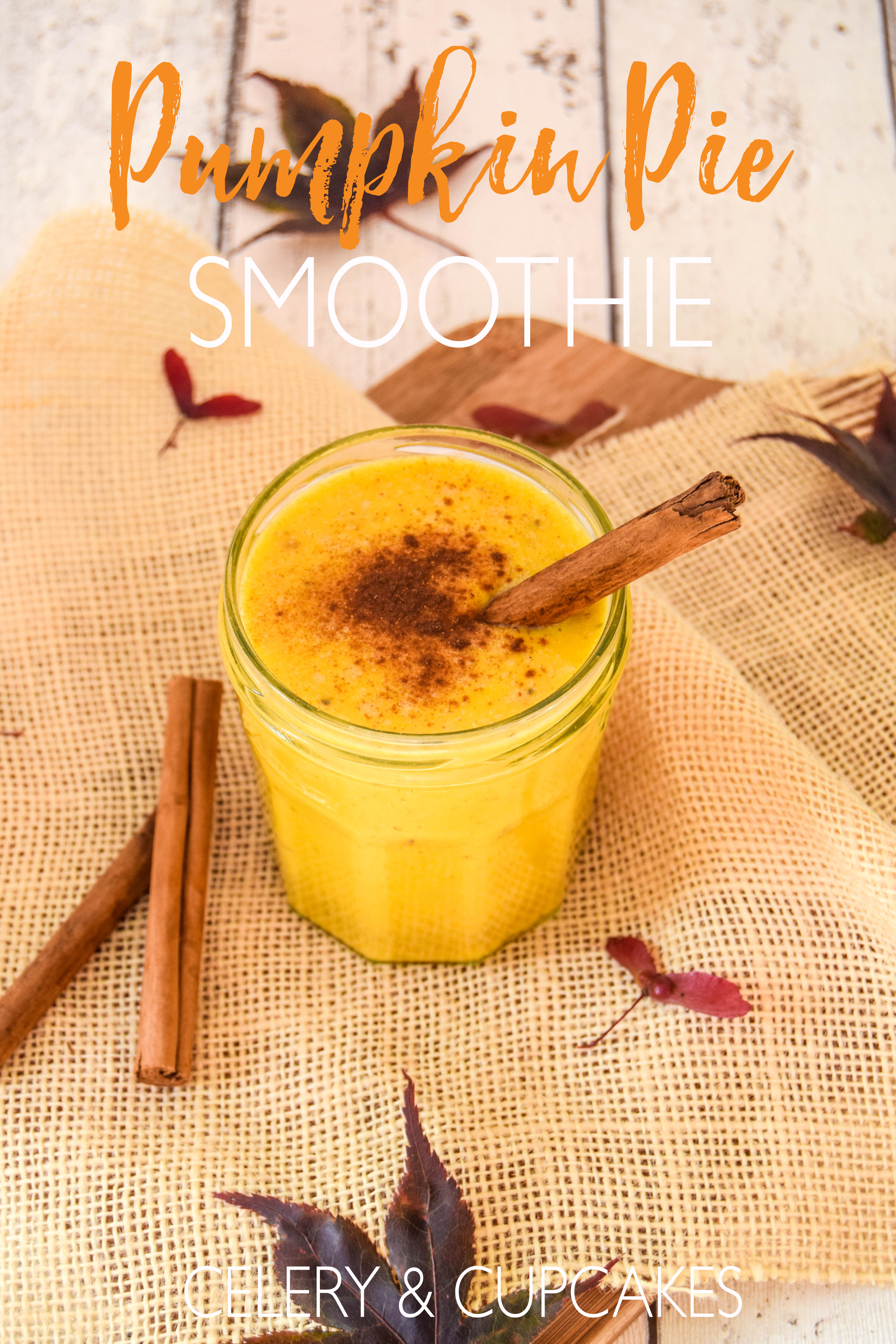 This pumpkin pie inspired smoothie full of cinnamon and nutmeg is perfect for autumn. This pumpkin pie inspired smoothie full of cinnamon and nutmeg is perfect for autumn.