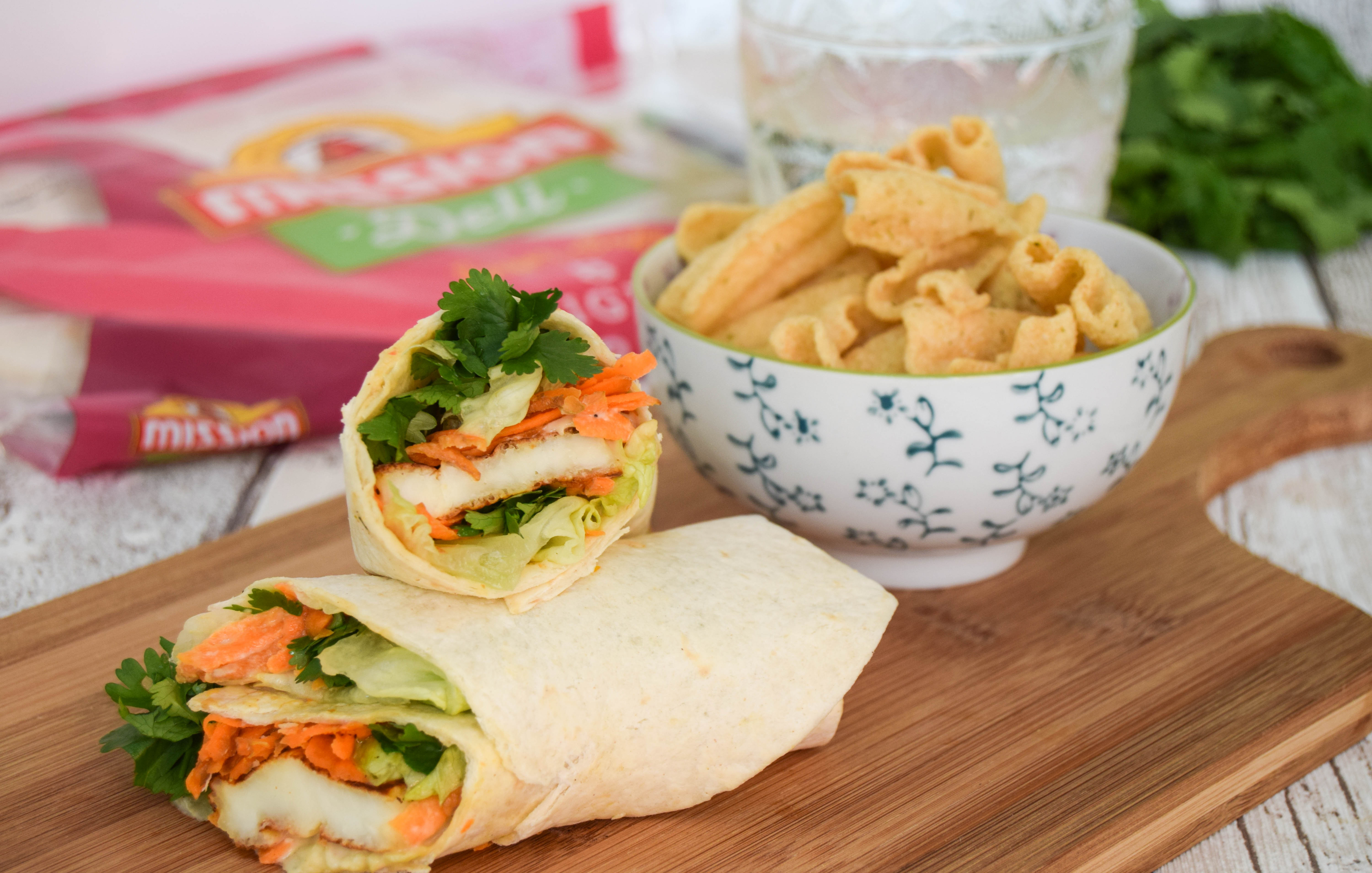 Sweet Chilli Halloumi, Hummus & Carrot Wrap