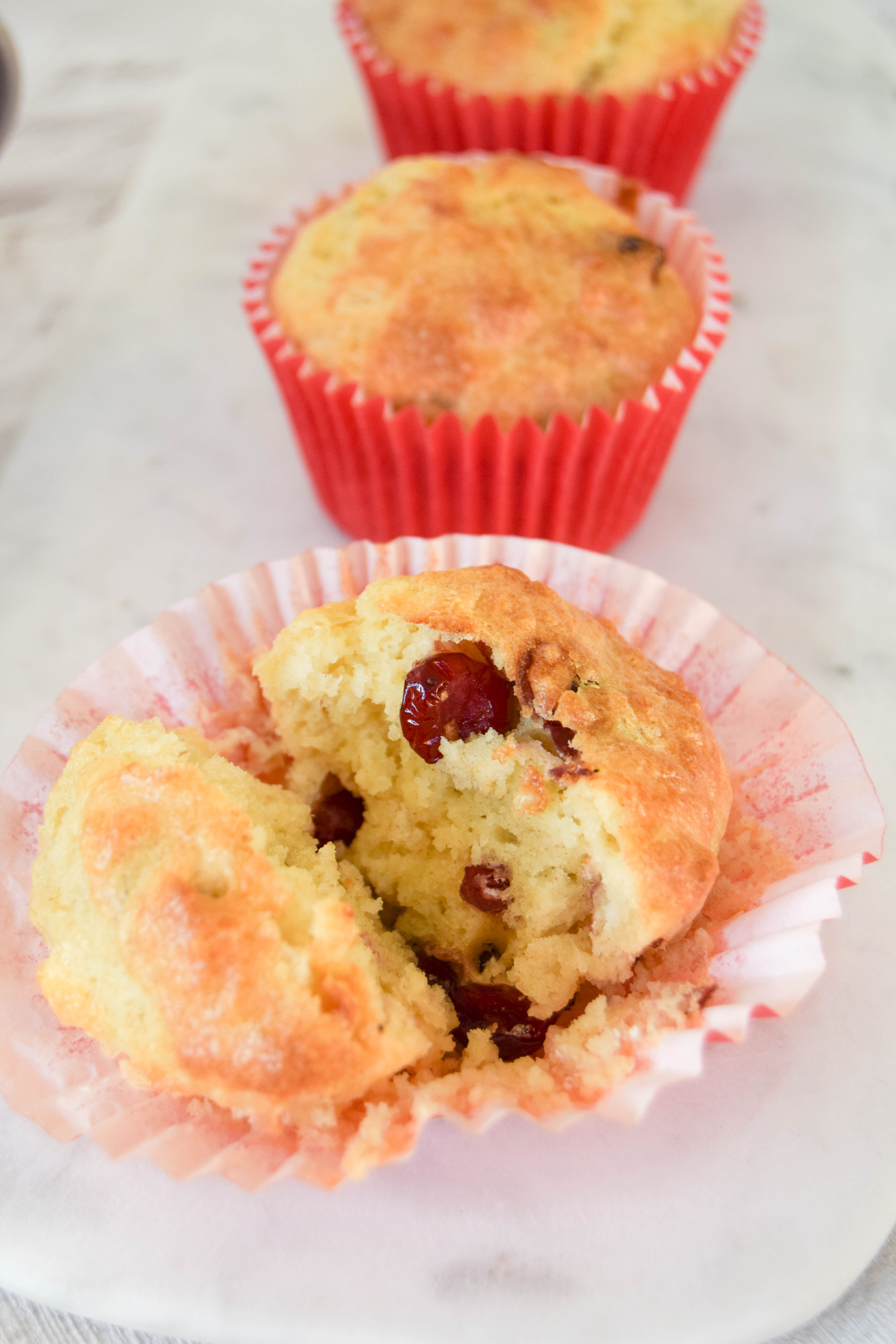 A classic cheese and fruit combination in muffin form