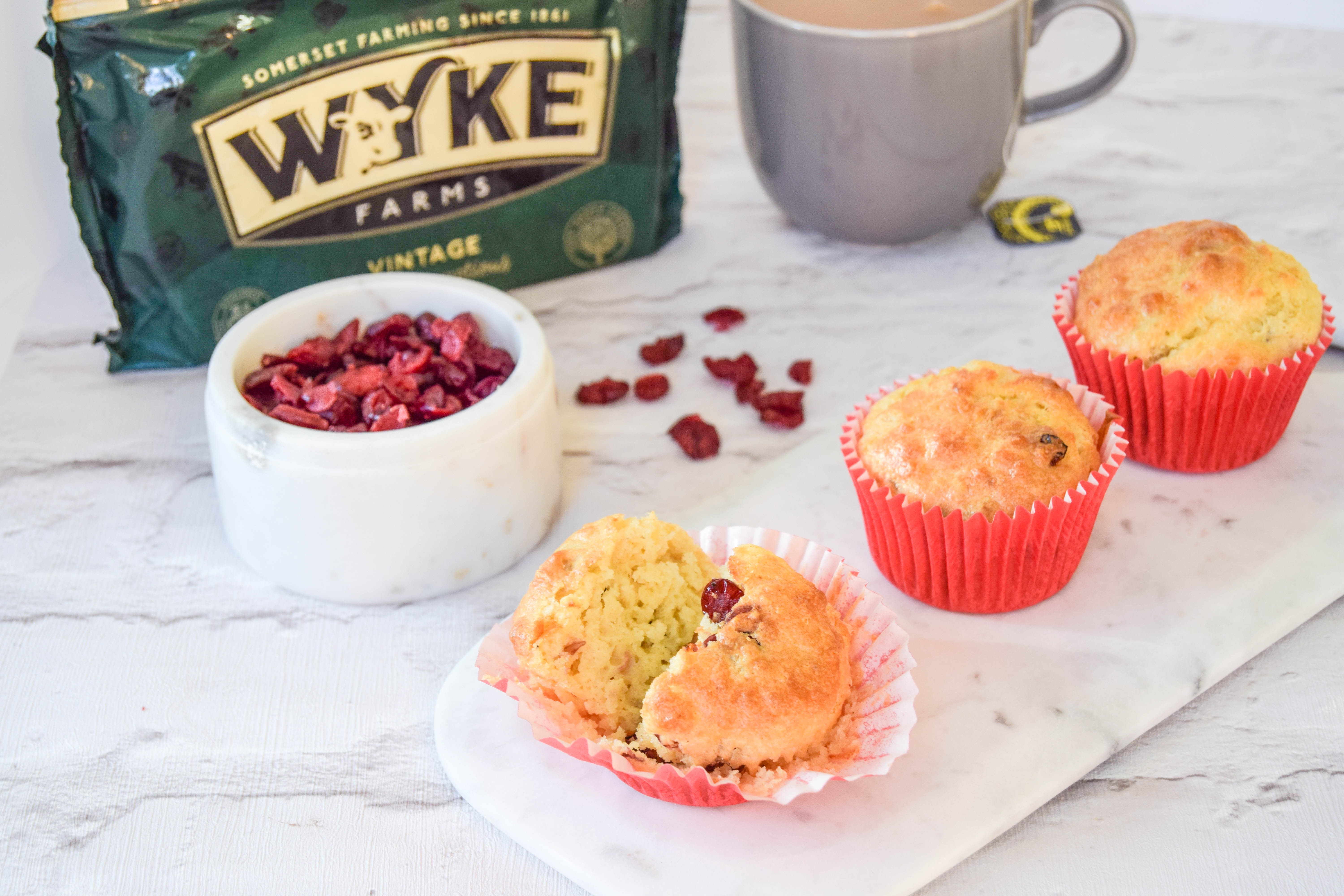 Vintage Cheddar & Cranberry Muffins