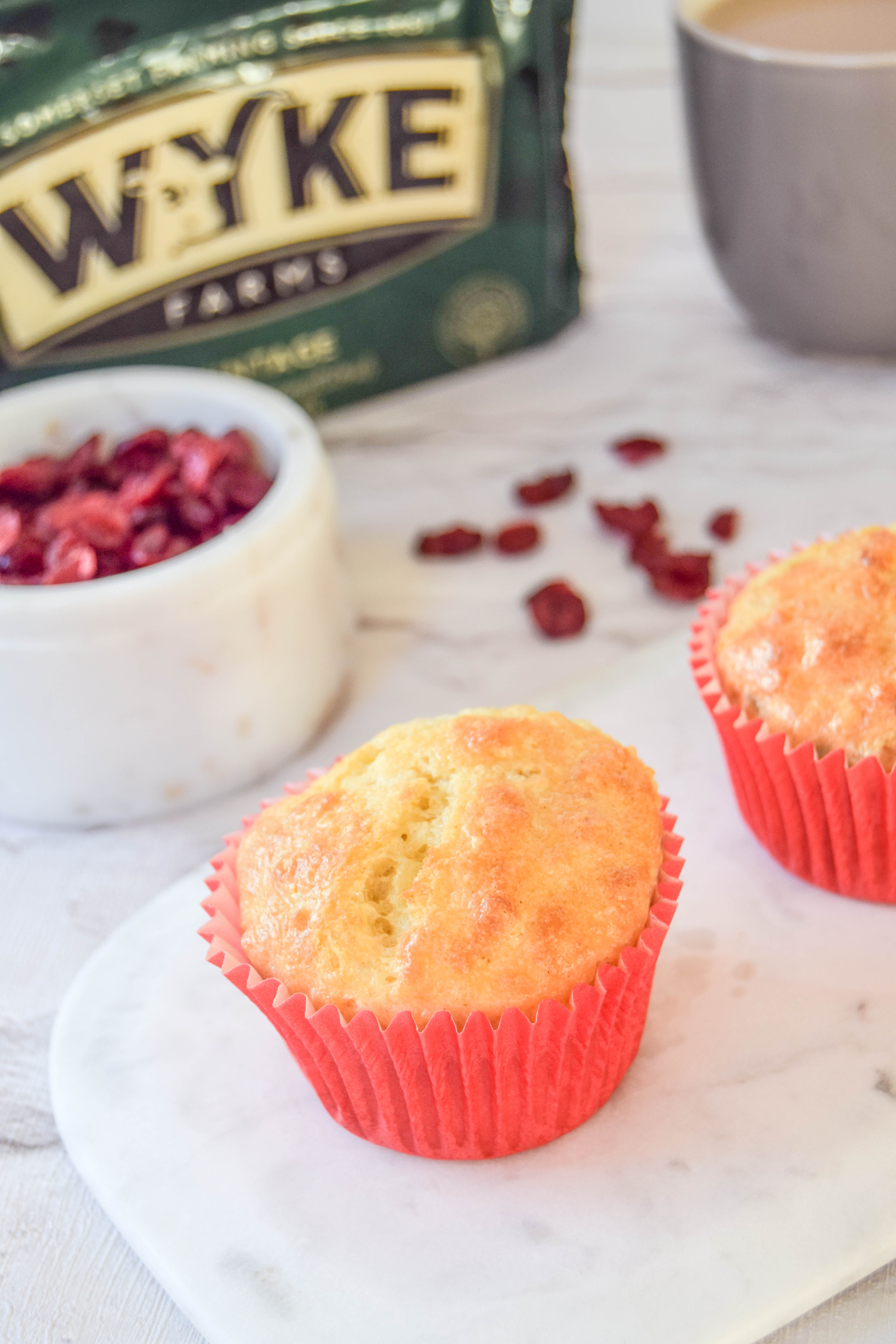 A classic cheese and fruit combination in muffin form