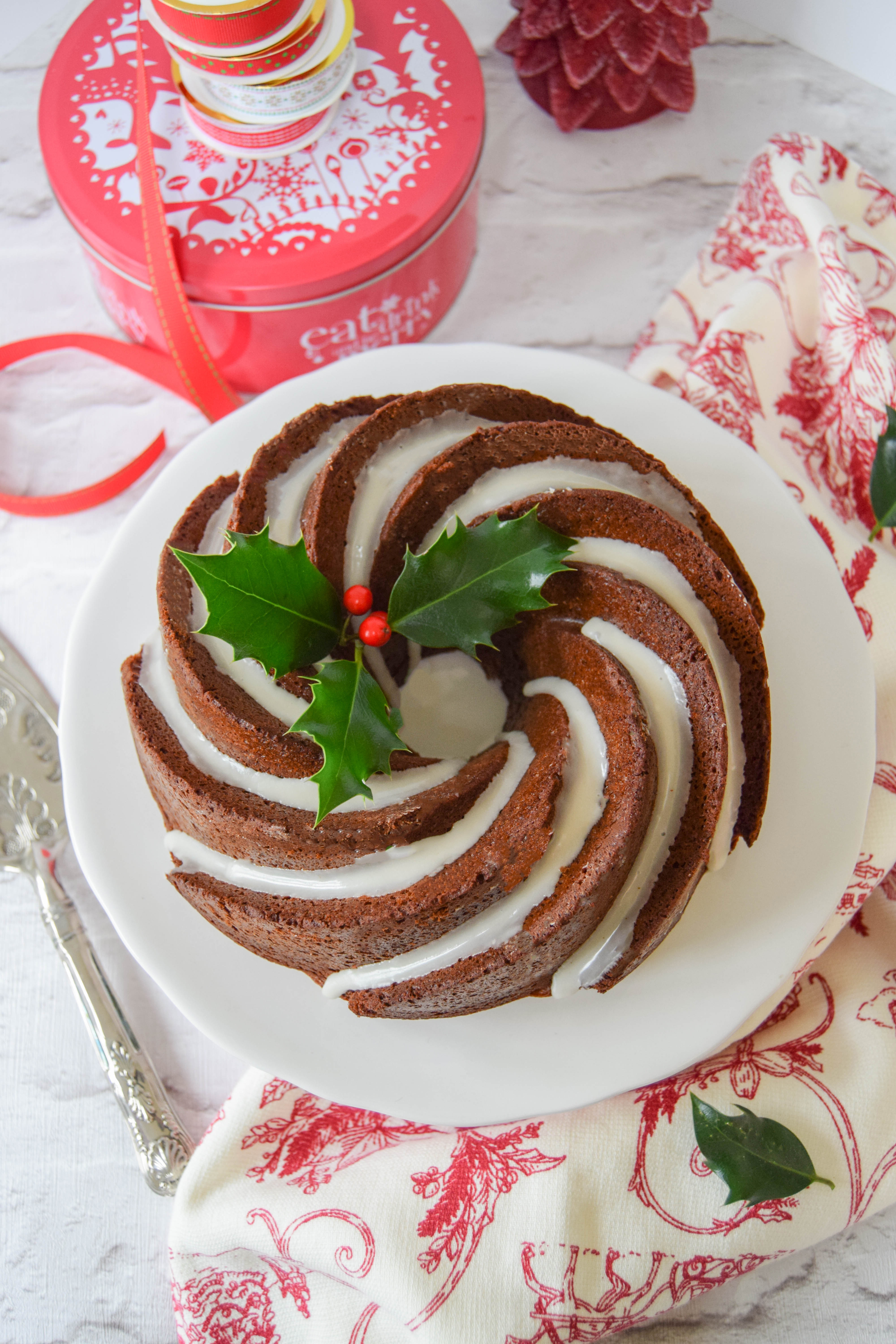 A delicious sticky spiced bundt cake that is perfect to serve to guests over the festive season.