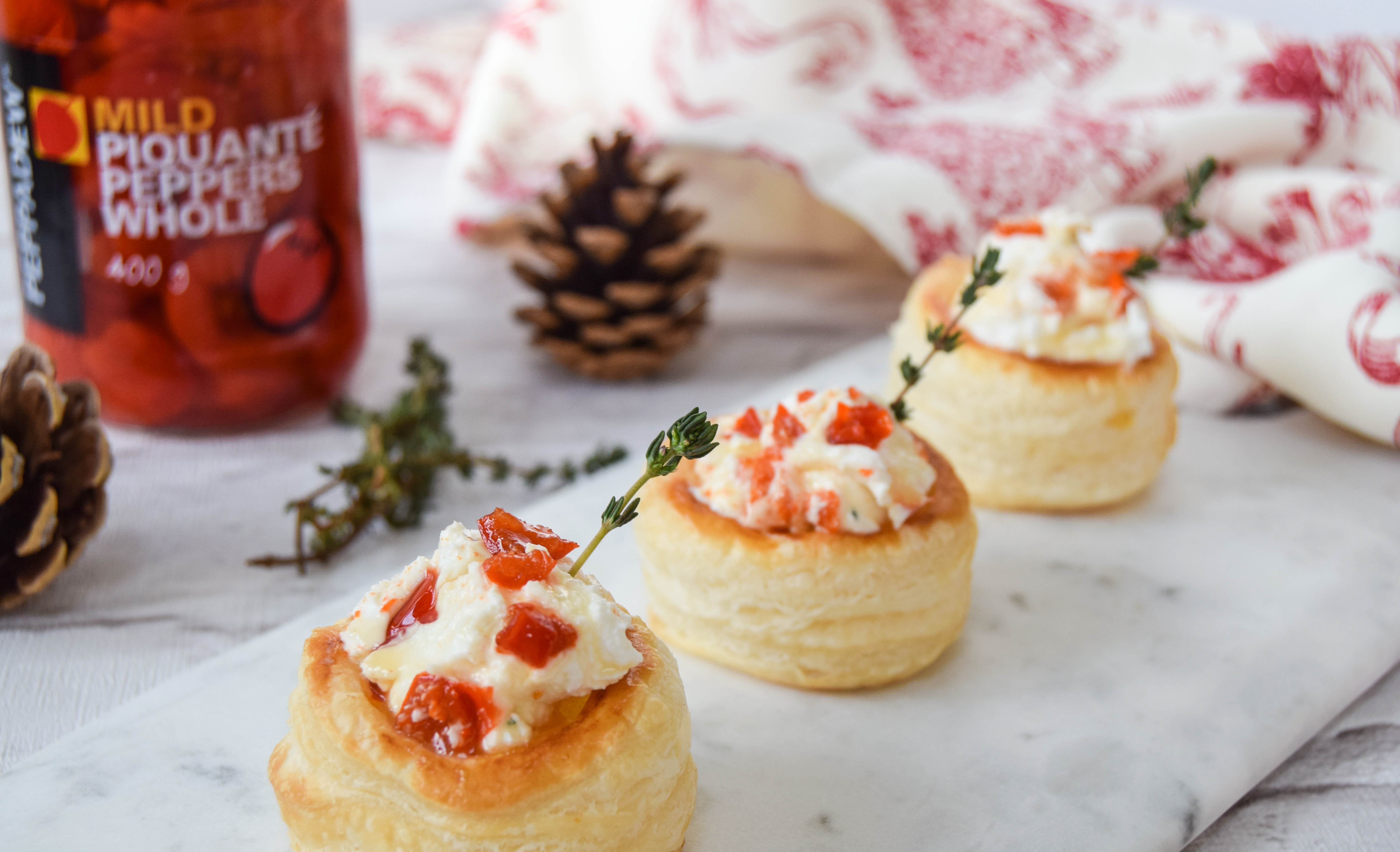 Goat’s Cheese, Pepper & Honey Vol-Au-Vents
